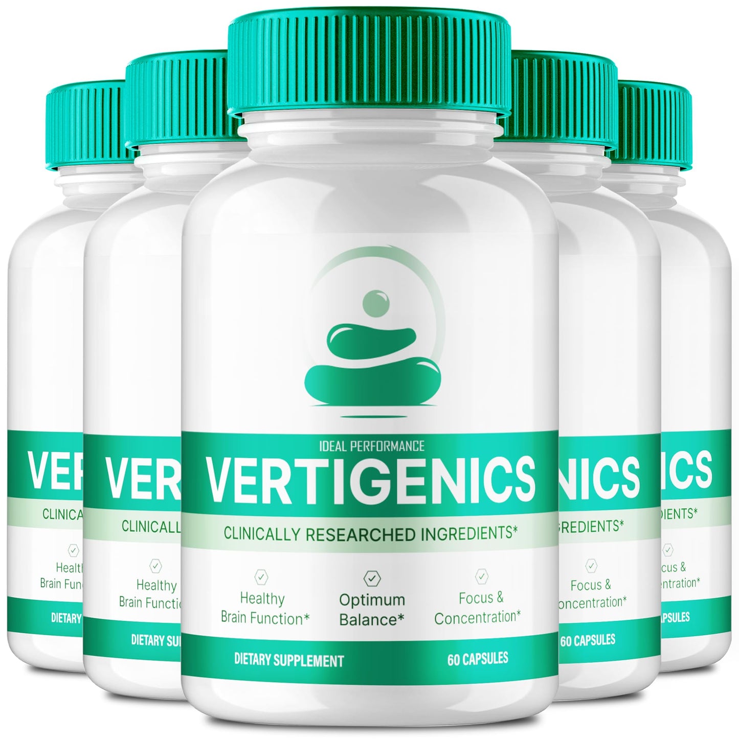 IDEAL PERFORMANCE Vertigenics Brain Supplements Capsules, 300 Capsules