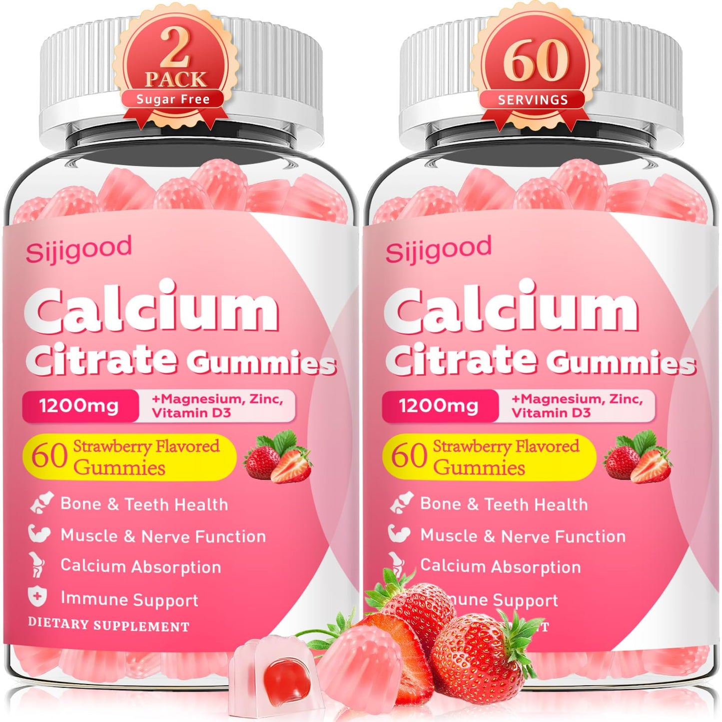 Sijigood Calcium Citrate Gummies, 120 Gummies