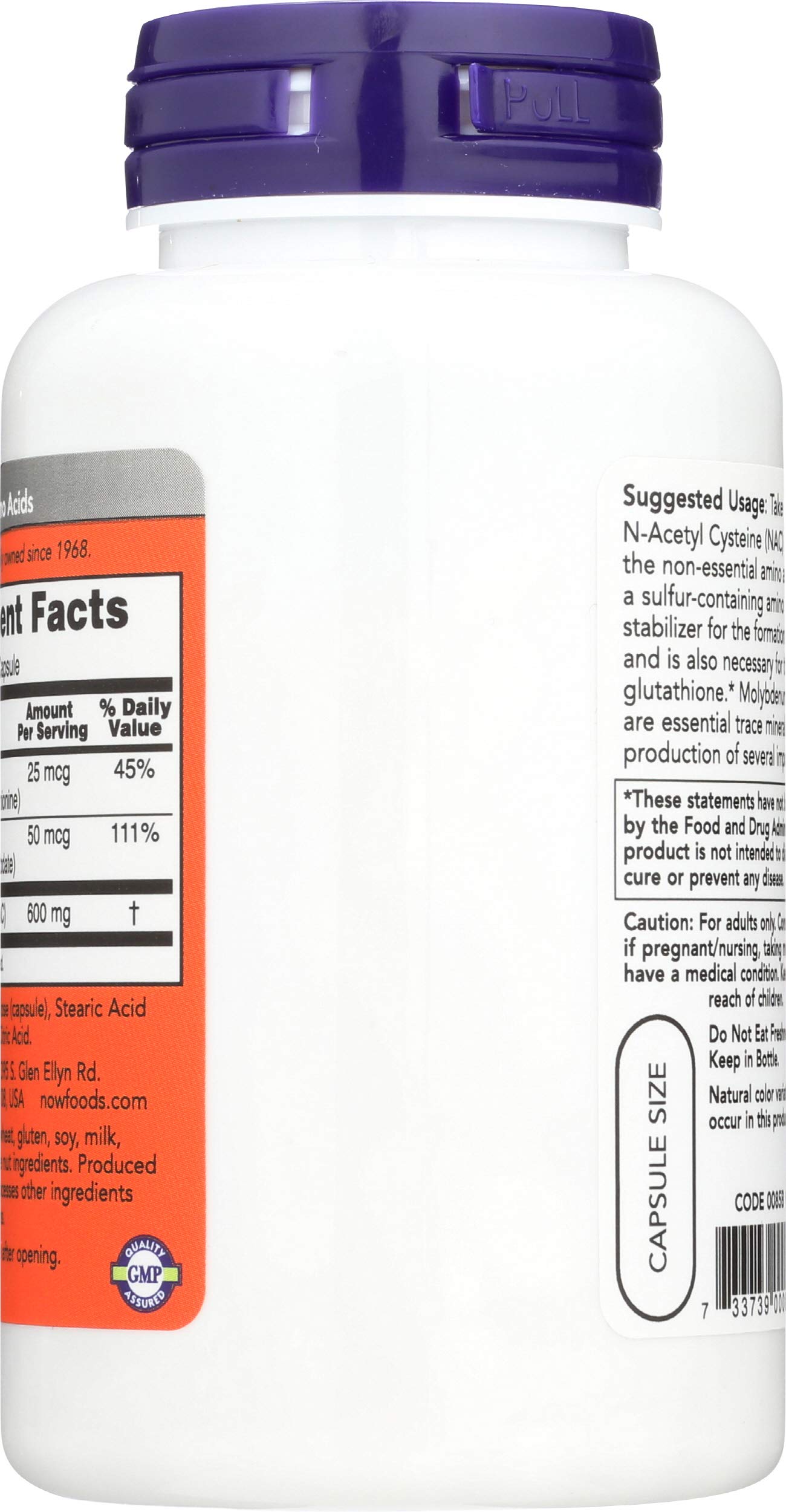 NOW Foods NAC 600mg Capsules, 100 Count