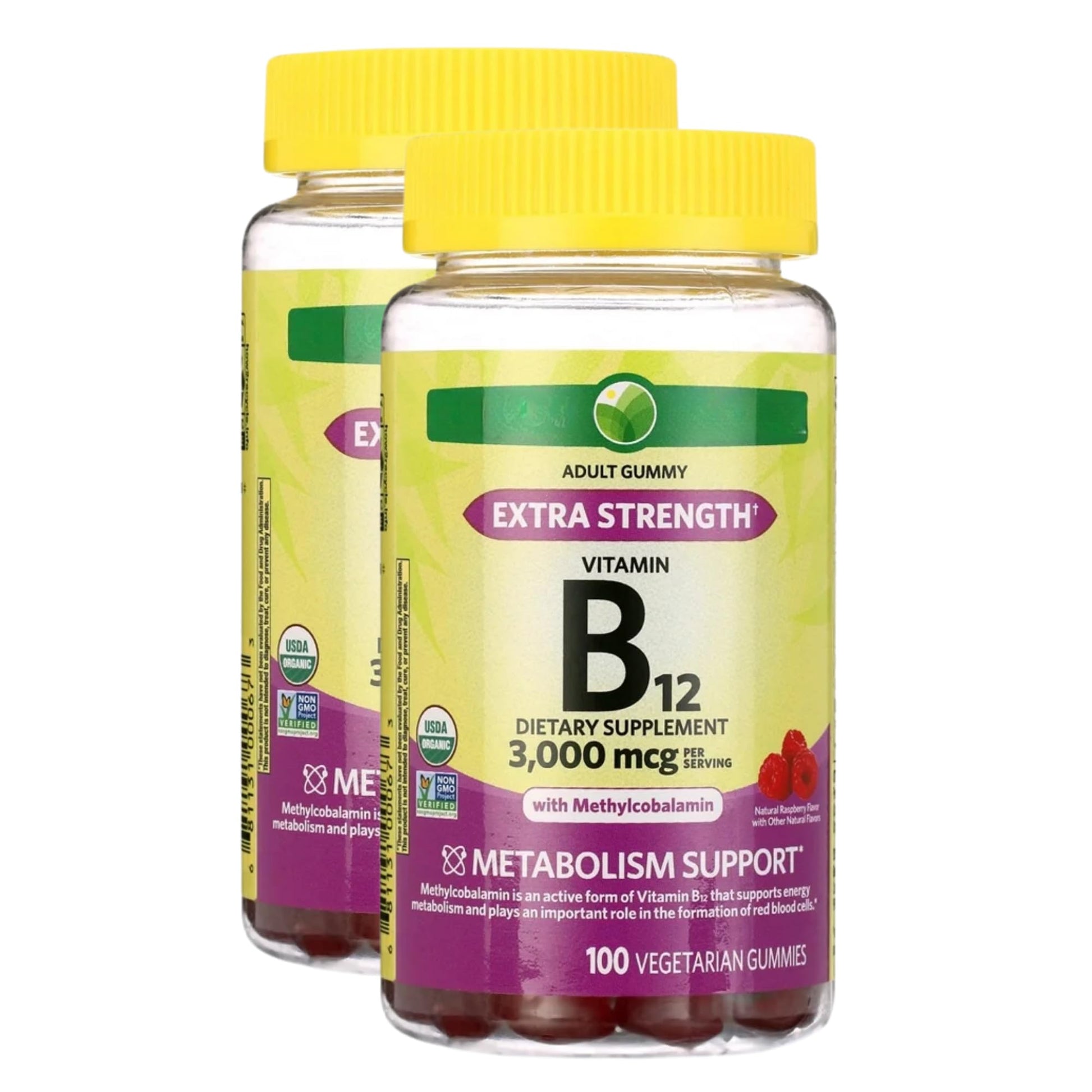 KP+ Vitamin B12 3,000 mcg Extra Strength Methylcobalamin Gummies, Raspberry Flavor, 200 Gummies