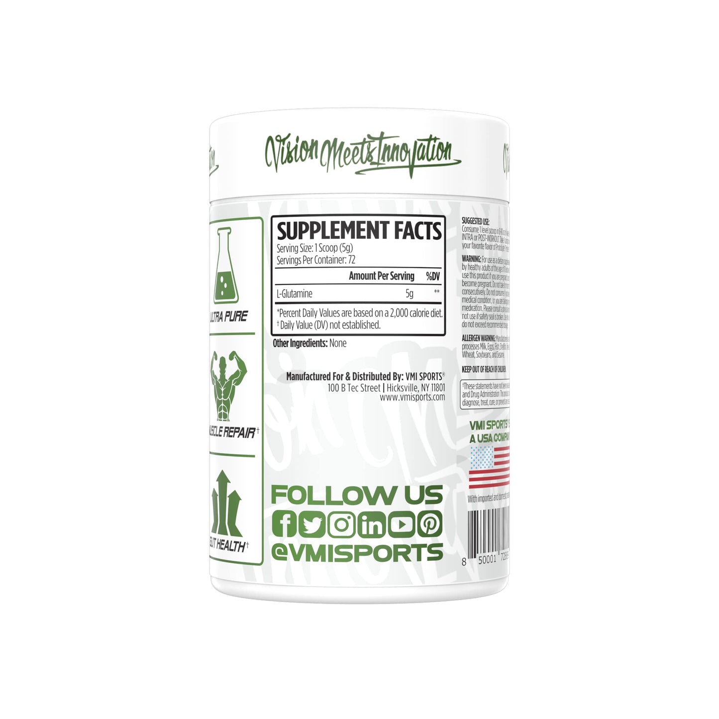VMI Sports Pure L-Glutamine Powder 12.7 oz