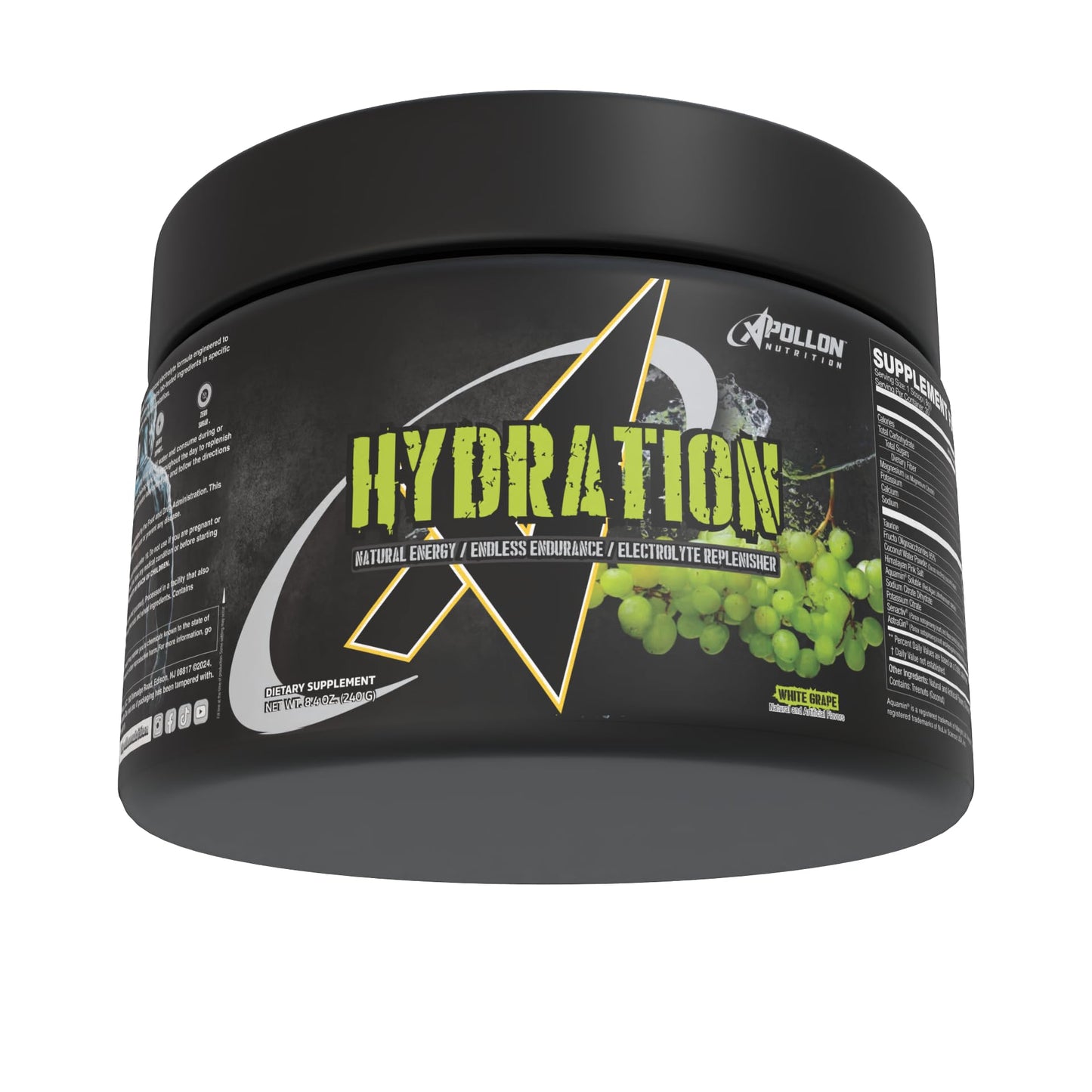 Apollon Nutrition Hydration Electrolytes – Advanced Hydration & Replenishment Drink Powder 8.5 oz