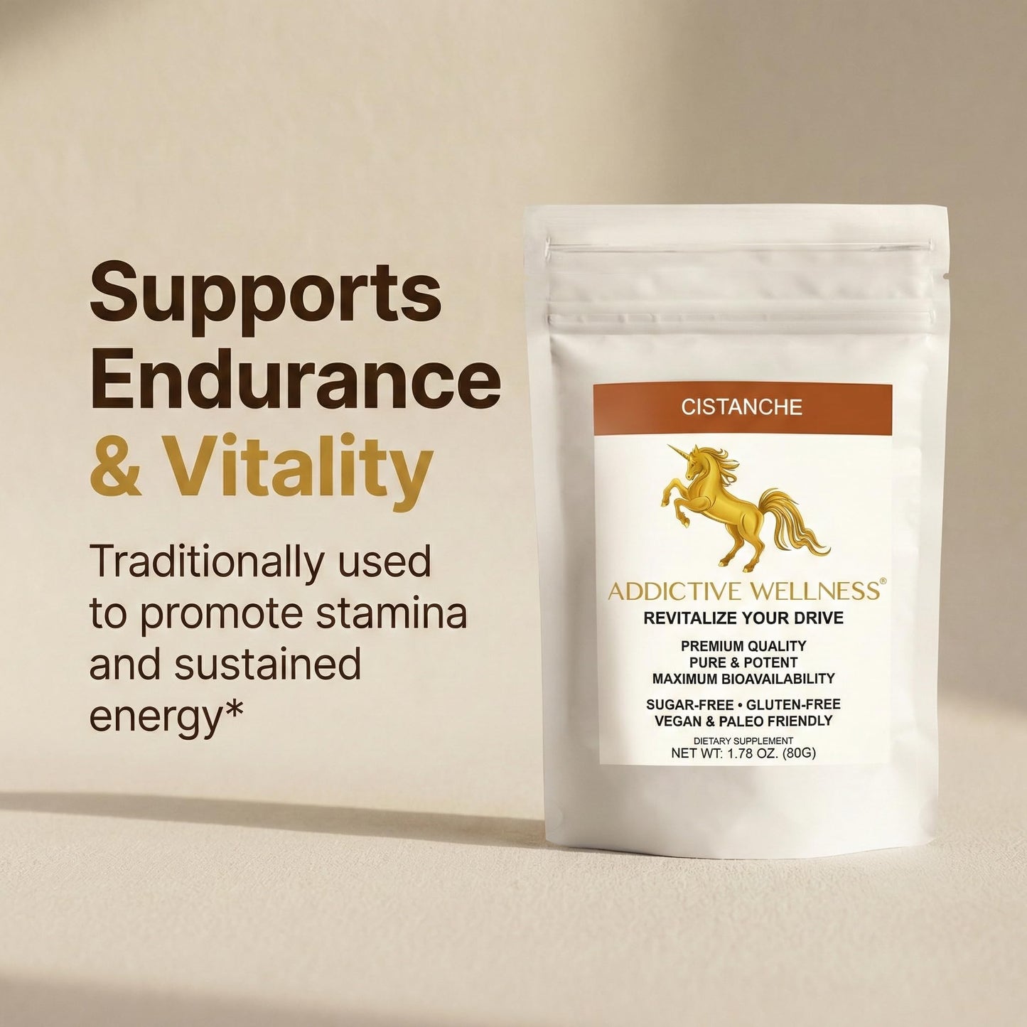 Addictive Wellness Cistanche Extract Powder, 10:1 Concentrated Extract, 50 g