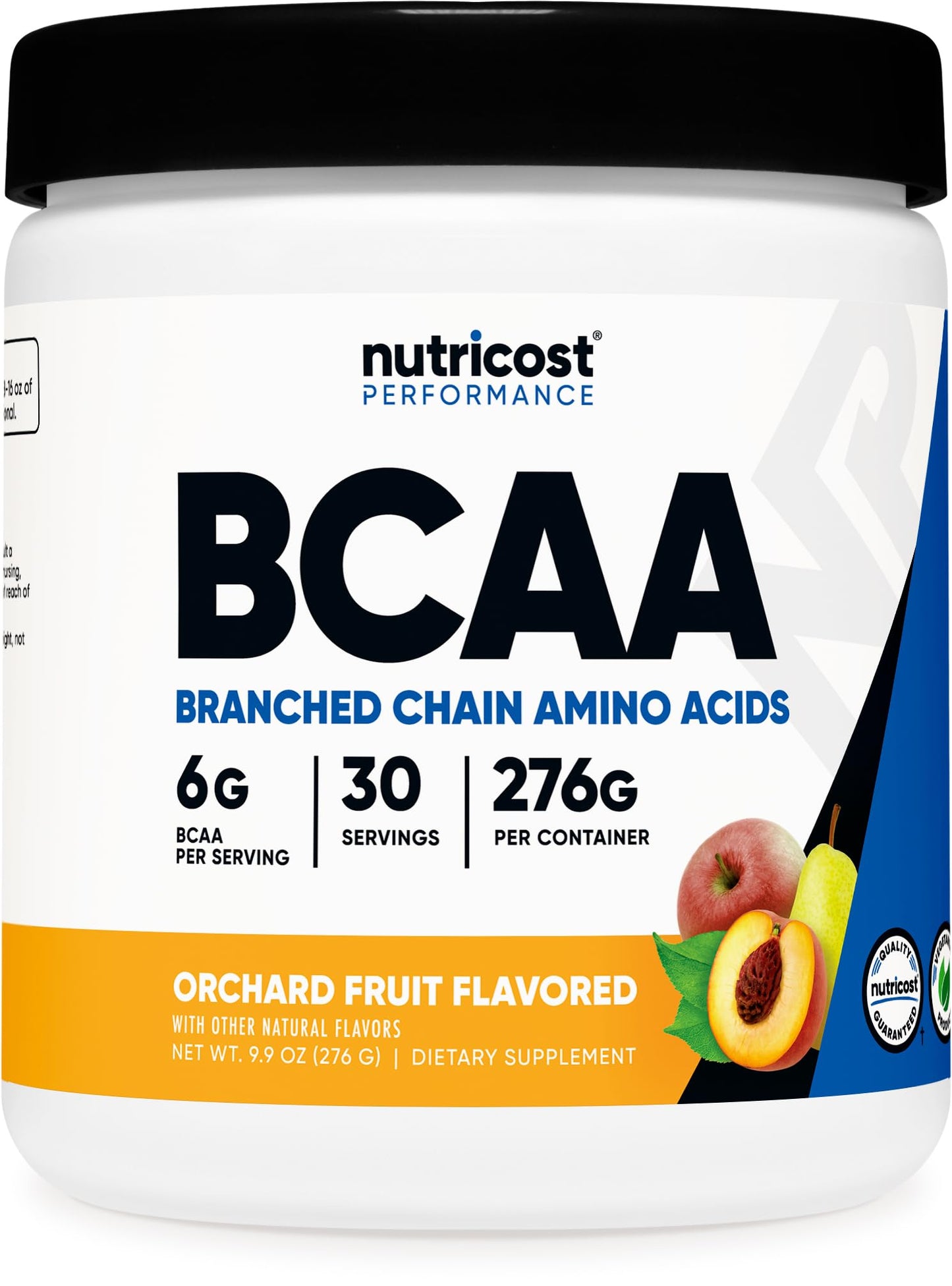 Nutricost BCAA Powder 2:1:1 Orchard Fruit, 9.9 Ounce