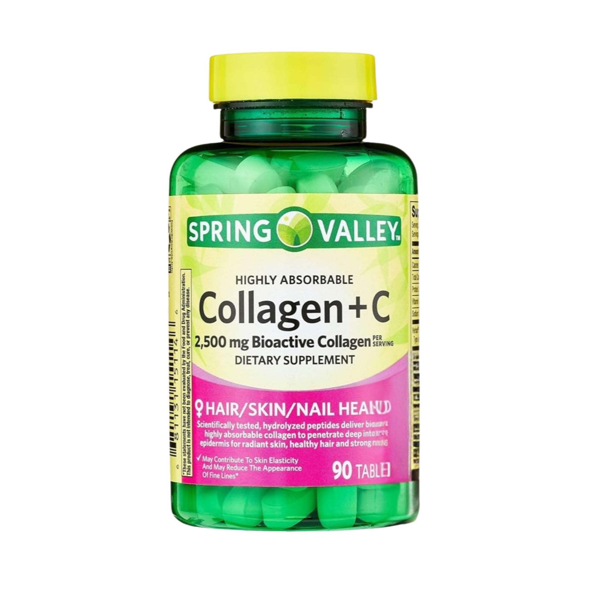 Unique Bundle Store Collagen 2500mg with Vitamin C – Hydrolyzed Collagen Pills Peptides Supplement, Tablets, 90 Count