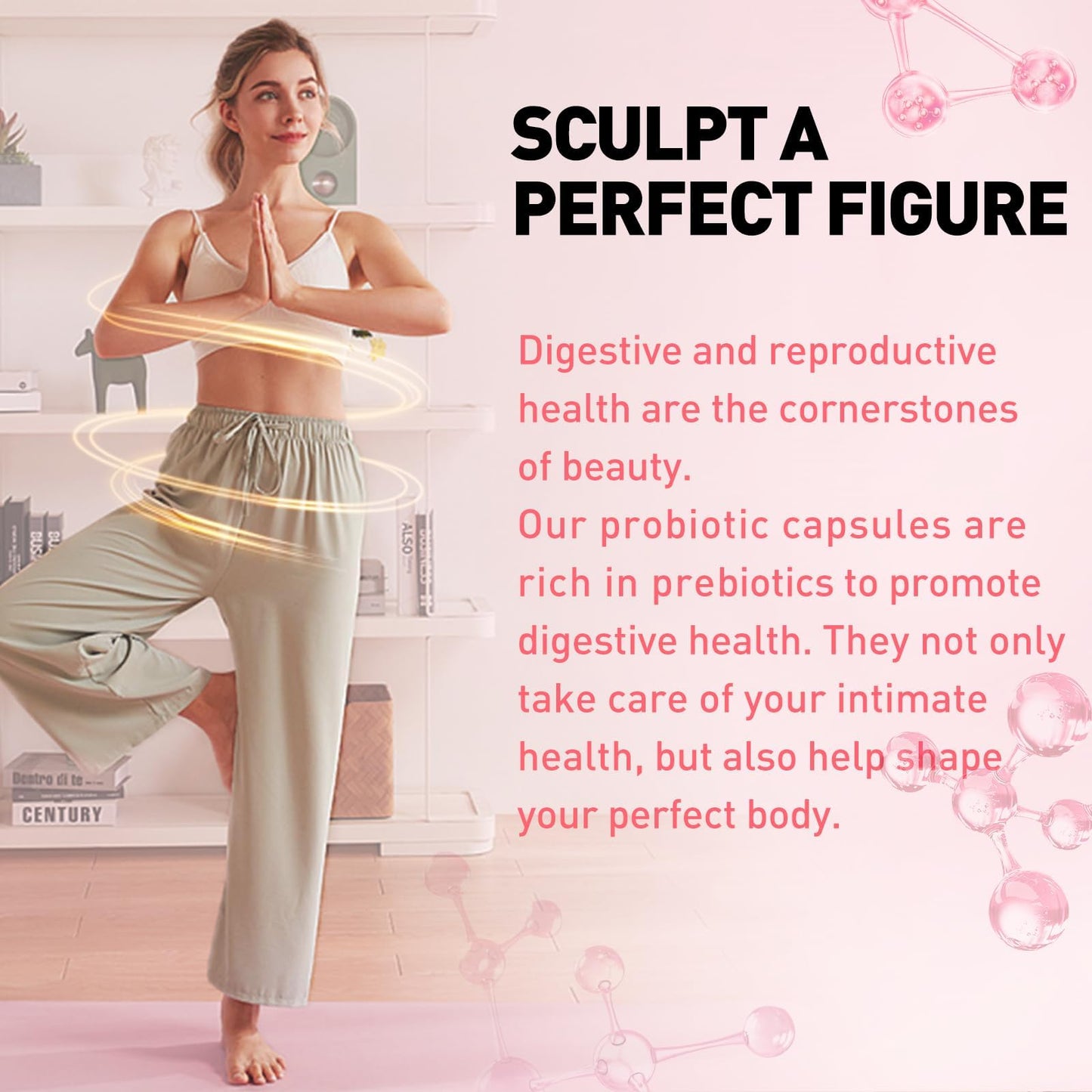 XKQ Vaginal Probiotic for Women with Prebiotics & Lactobacillus Capsule, 60 Capsules