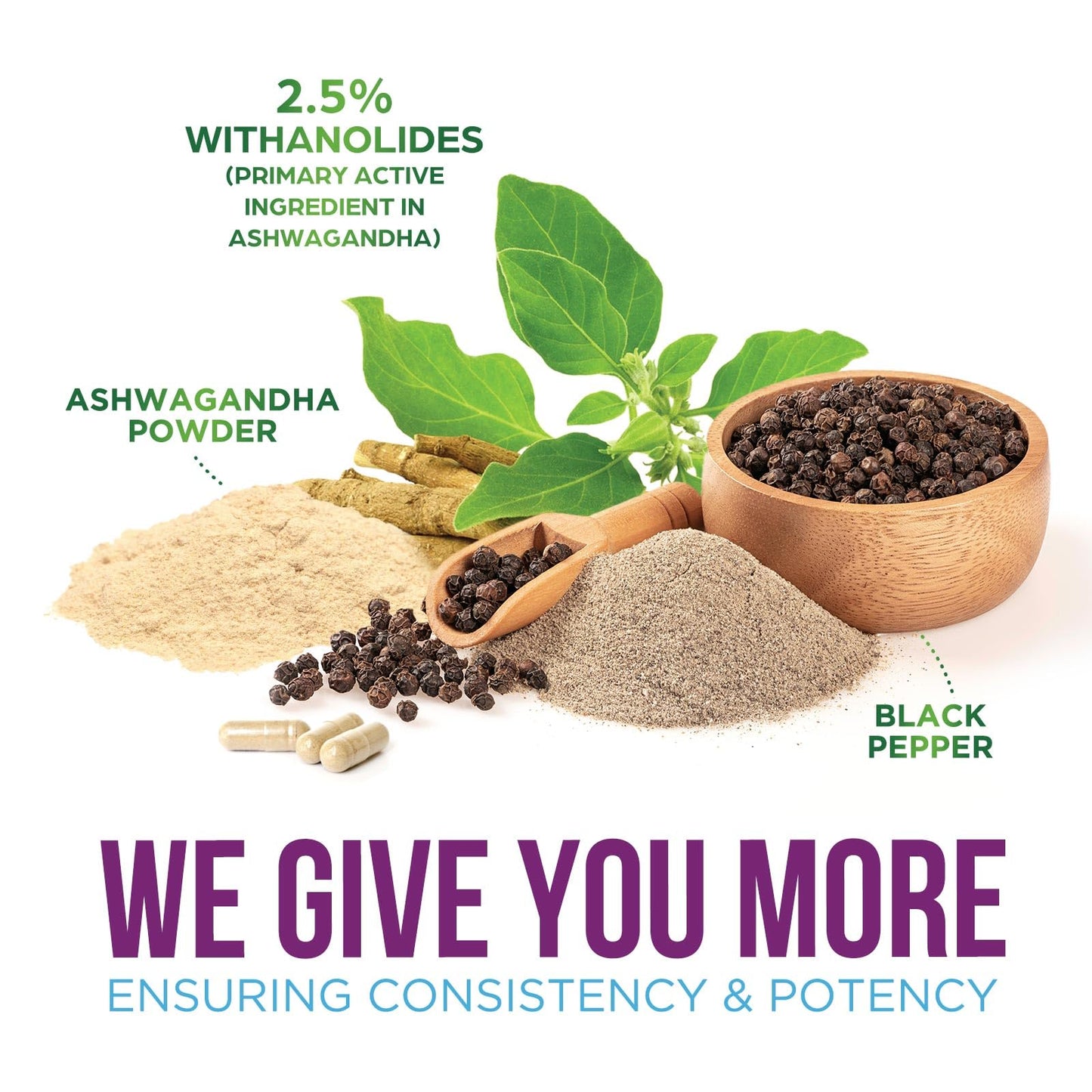 Nature's Strength Ashwagandha Root Extract Capsules, 60 Count