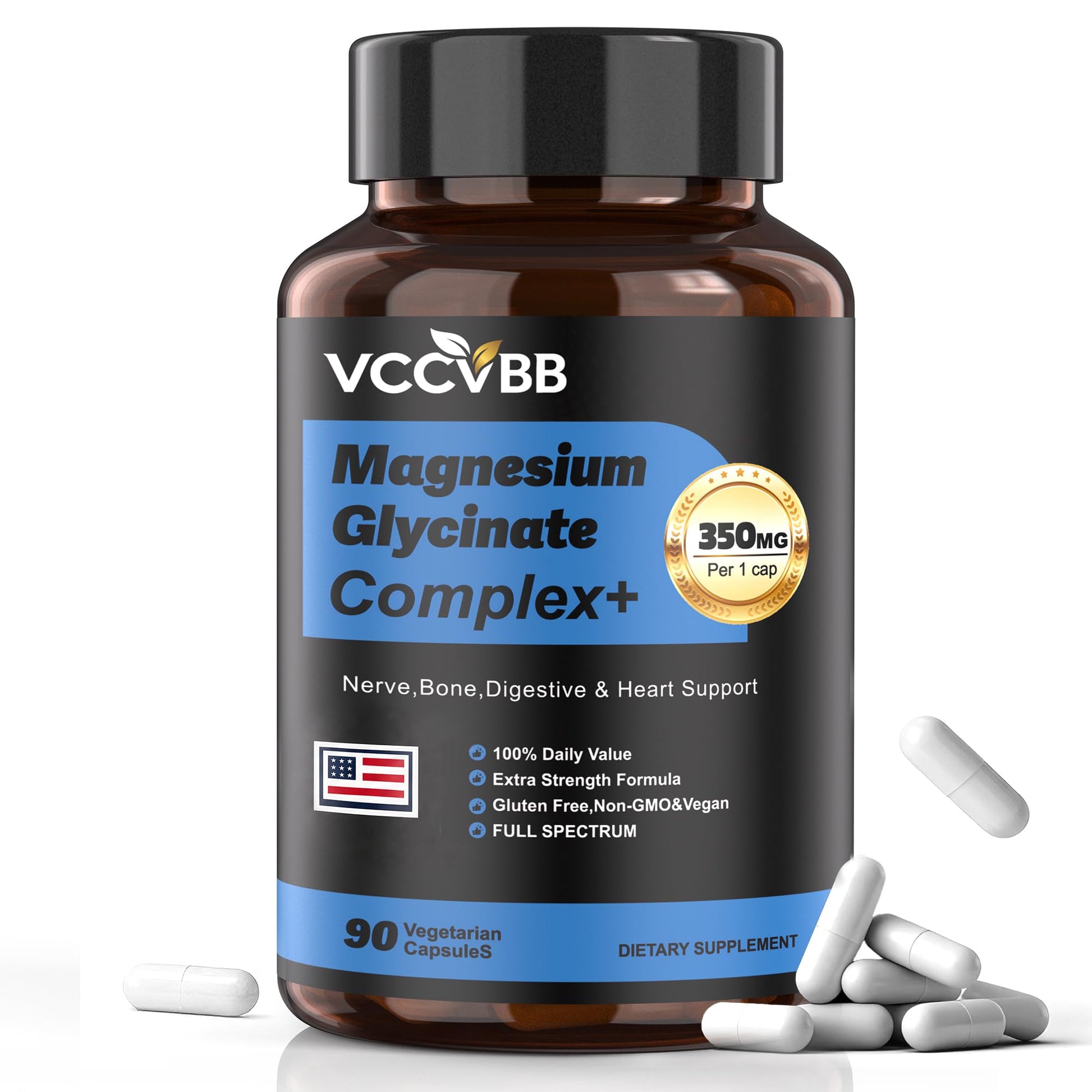 VCCVBB 12-in-1 Magnesium Complex 350mg Capsule, 90 Capsules