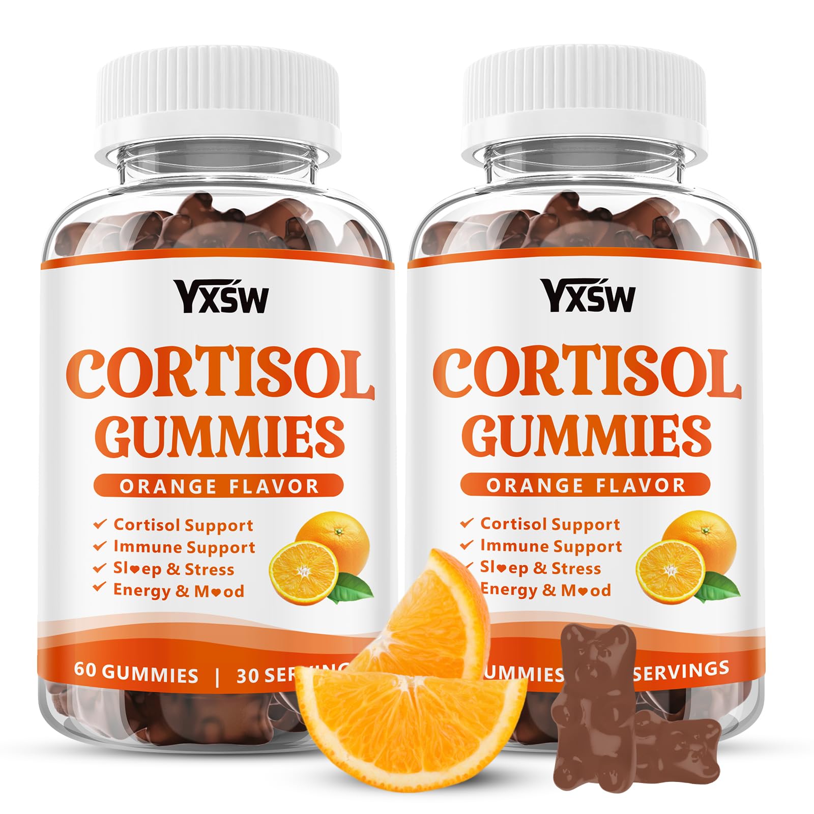 YXSW Cortisol Supplements Gummies 120 Count