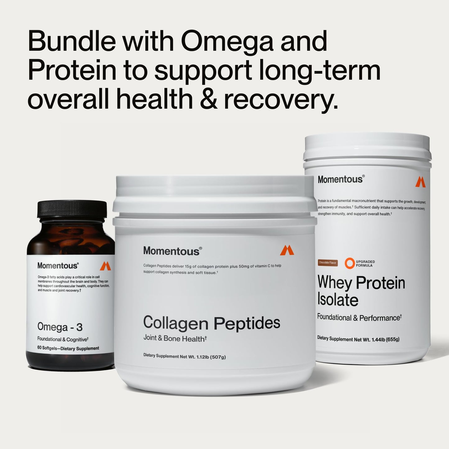 Momentous Grass-Fed Collagen Peptides Powder 17.92 oz