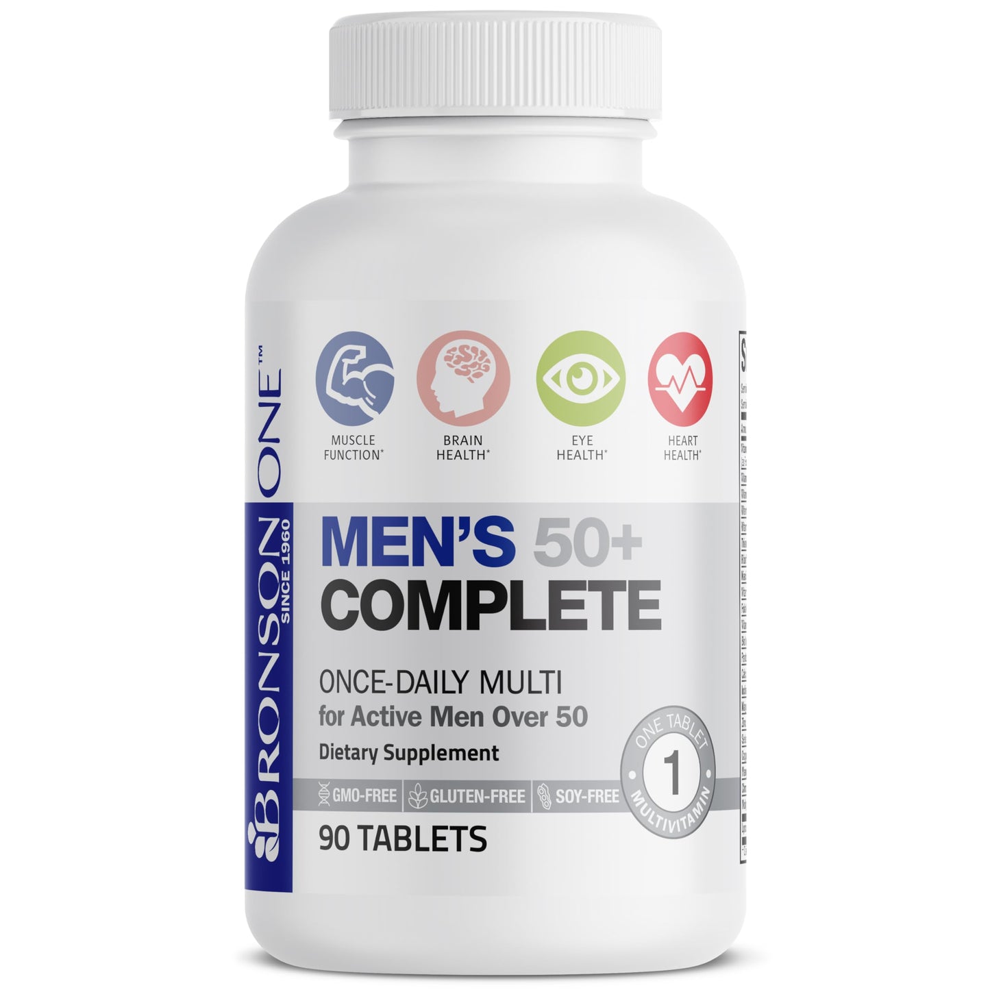 Bronson ONE Daily Men's 50+ Complete Multivitamin Multimineral, 90 Tablets