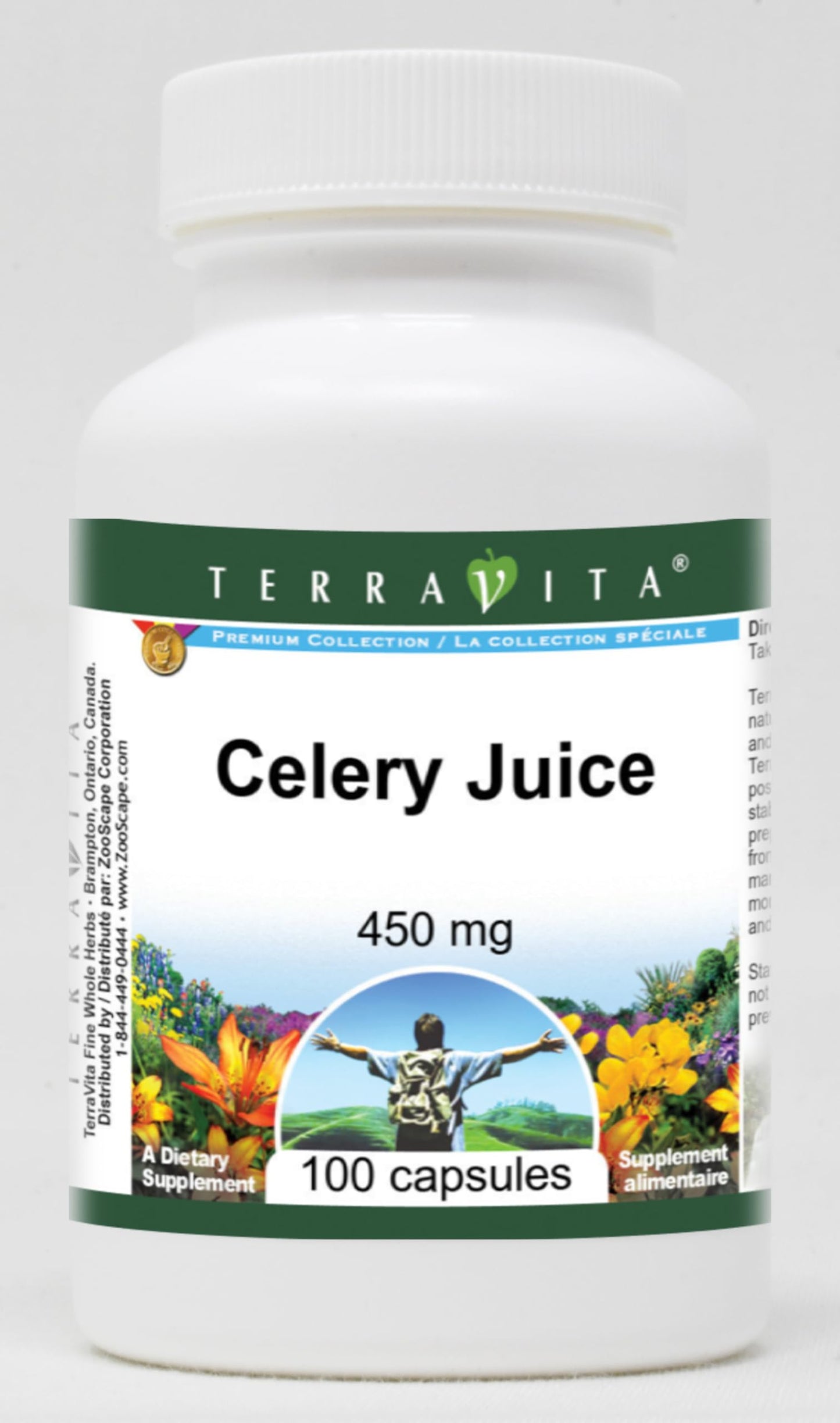 Terravita Celery Juice 450 mg Capsules, 100 Count