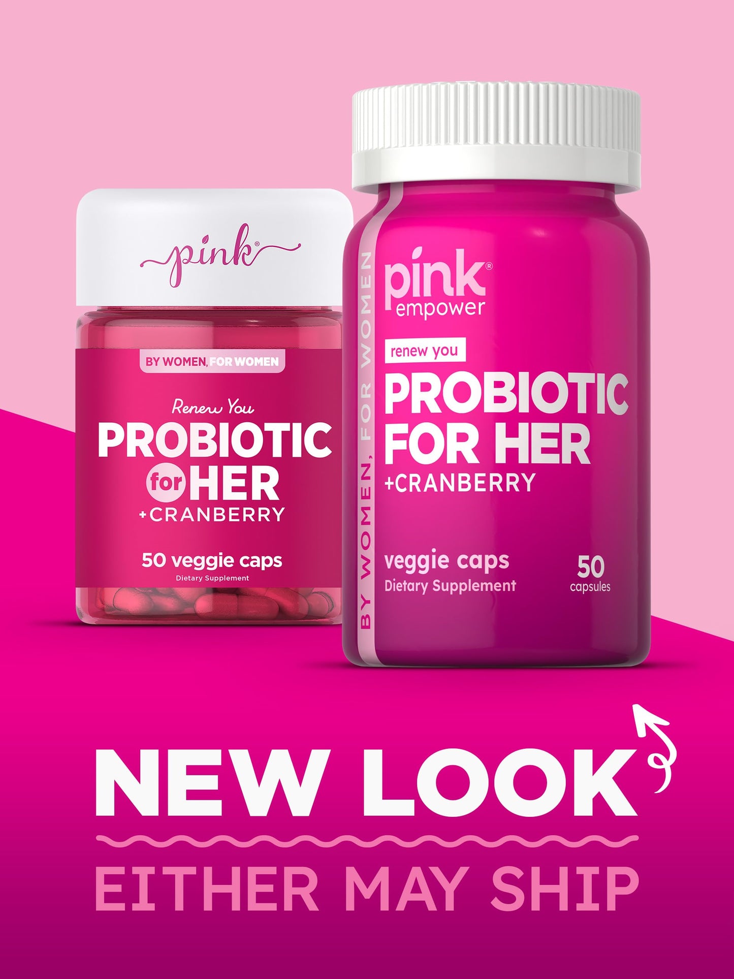PINK Probiotics for Women Capsules, 50 Count