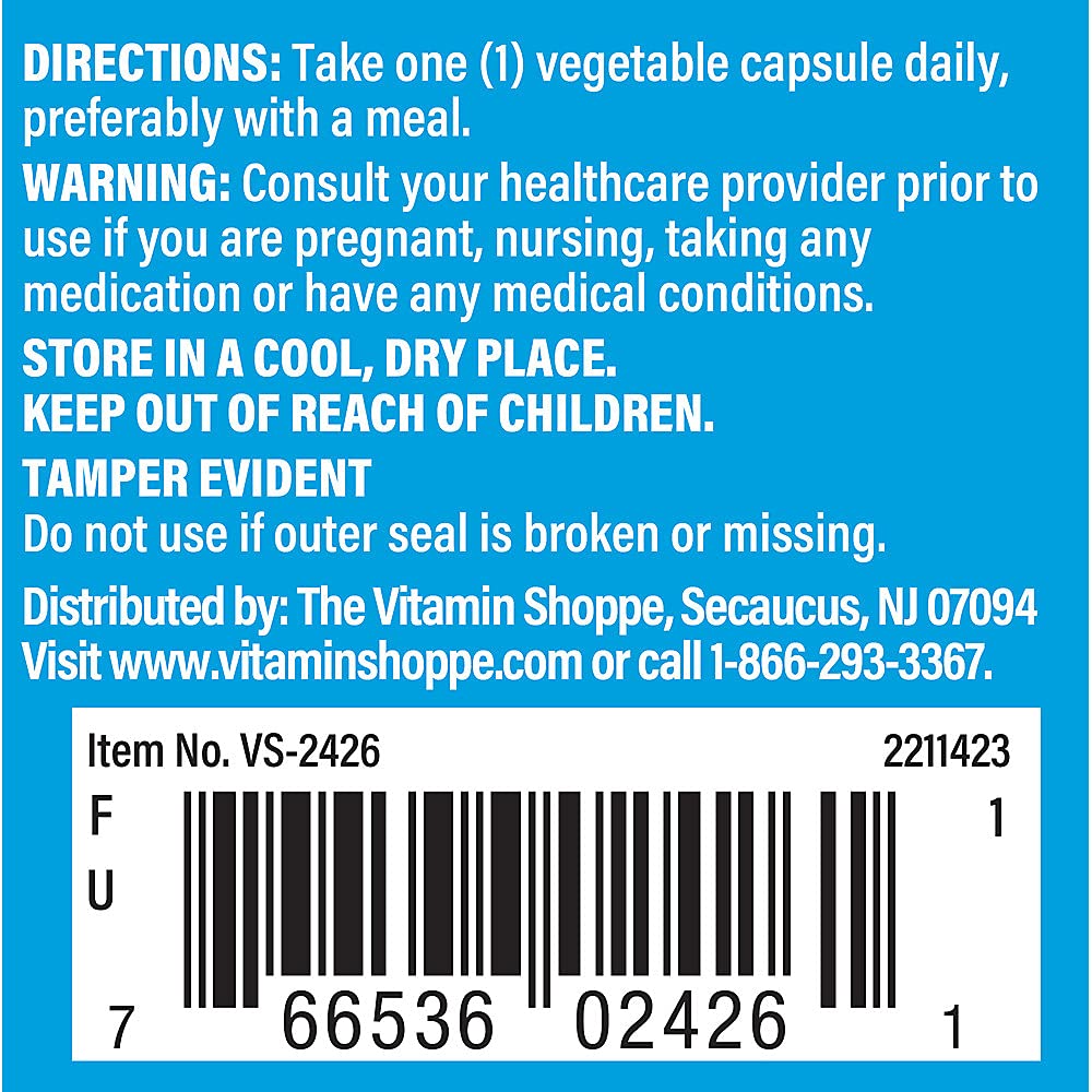 The Vitamin Shoppe Zinc Picolinate Vegetarian Capsules 100 Capsules