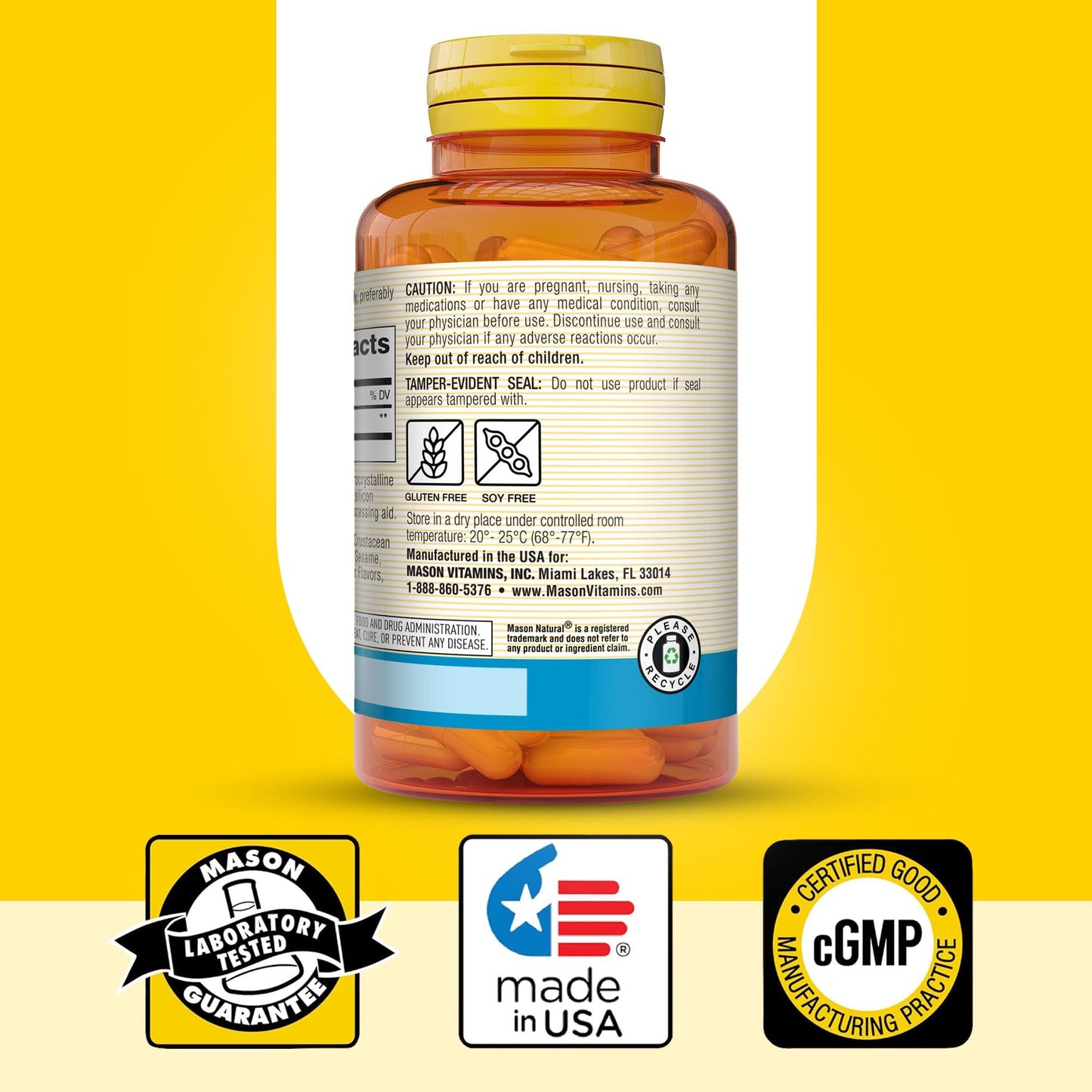 Mason Natural N-Acetyl-L-Cysteine 500 mg Capsules, 60 Count