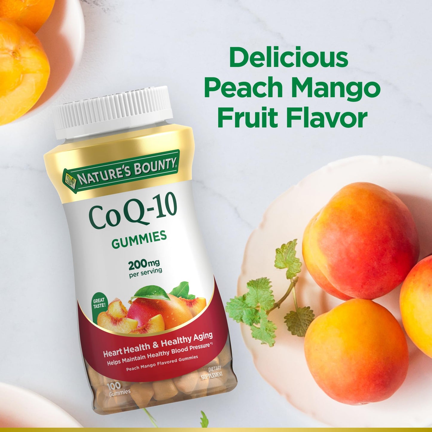 Nature's Bounty CoQ10 Gummies, 200mg, 100 Count (Pack of 2)