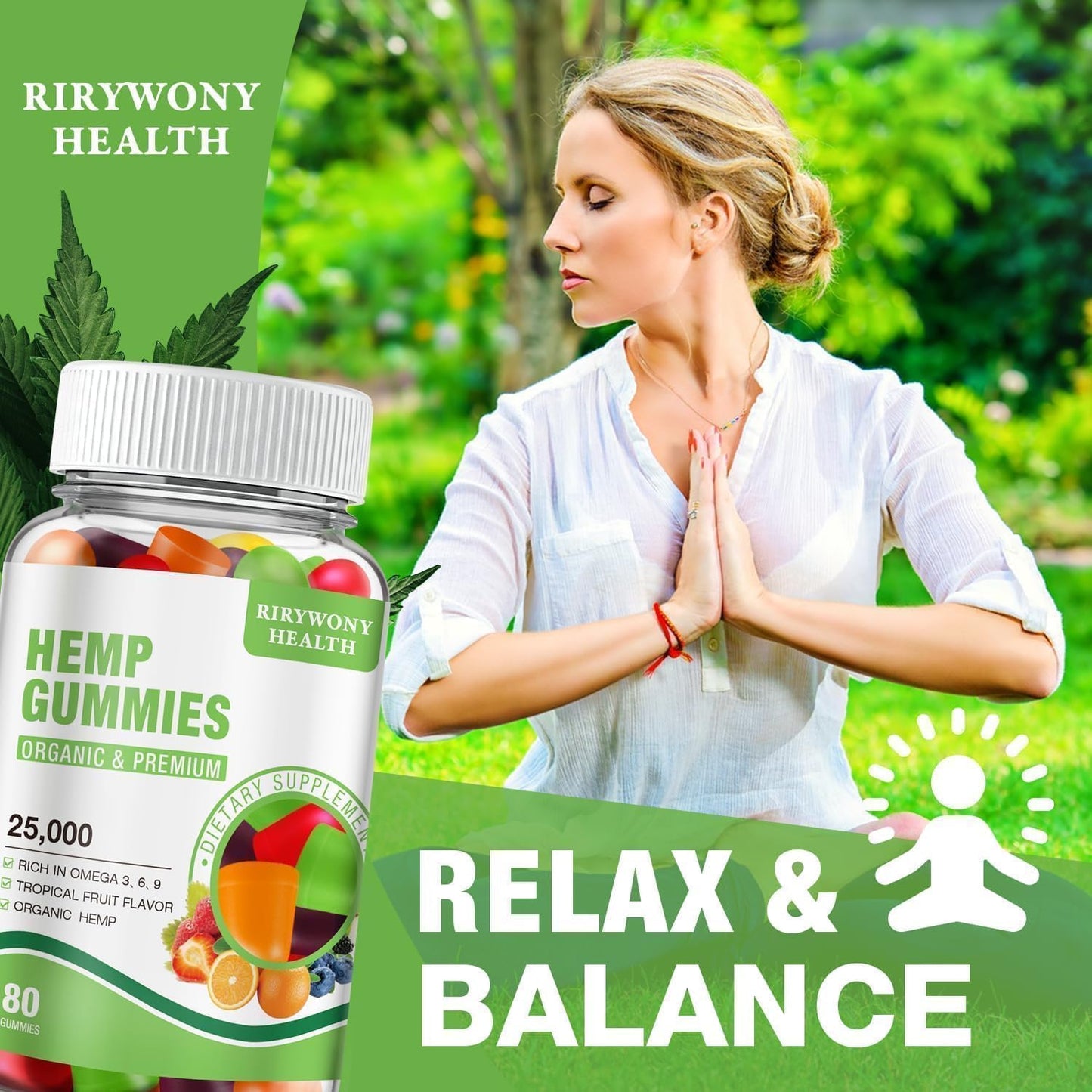 RiRywony Health Hemp Gummies Gummy 160 Count