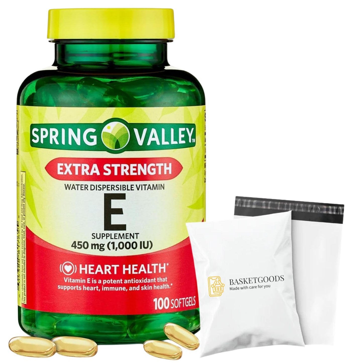 BASKETGOODS Vitamin E- 1000 iu Softgels 100 Count