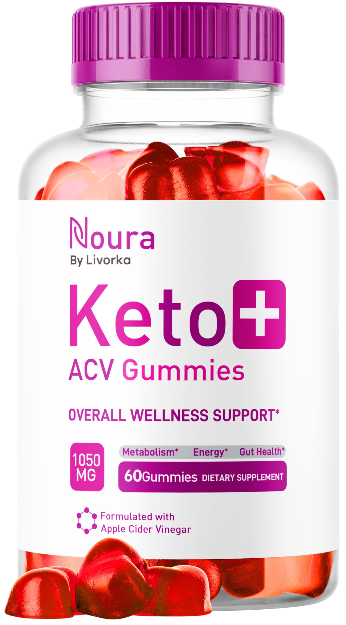 LIVORKA Noura Keto ACV Gummies, 60 Count