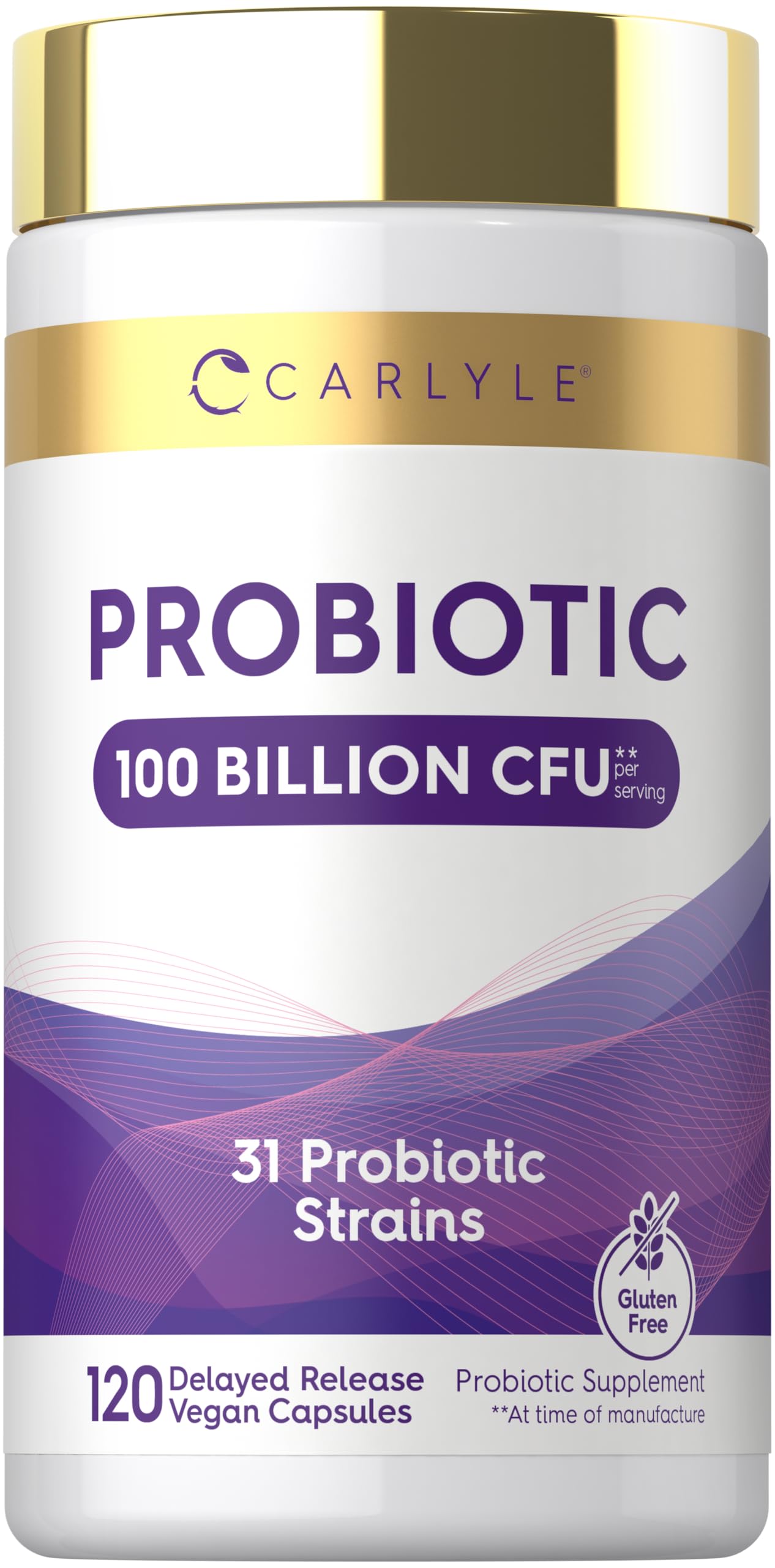 Carlyle Probiotic 100 Billion CFU Delayed Release Capsules 120 Count