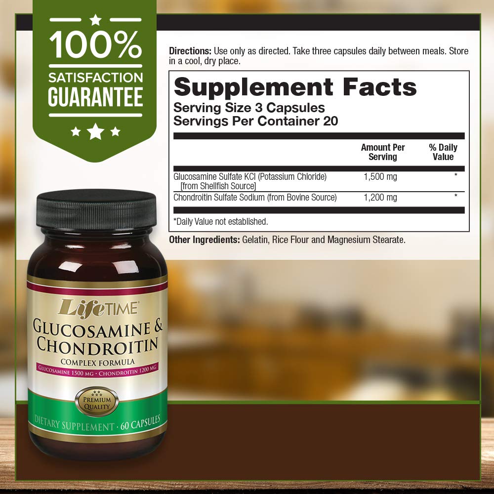 LIFETIME Glucosamine Chondroitin Complex Capsules, 60 Count