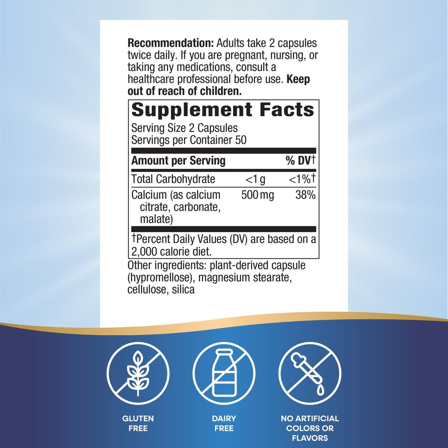 Nature's Way Calcium, Magnesium & Zinc Mineral Complex Capsules, 100 Capsules