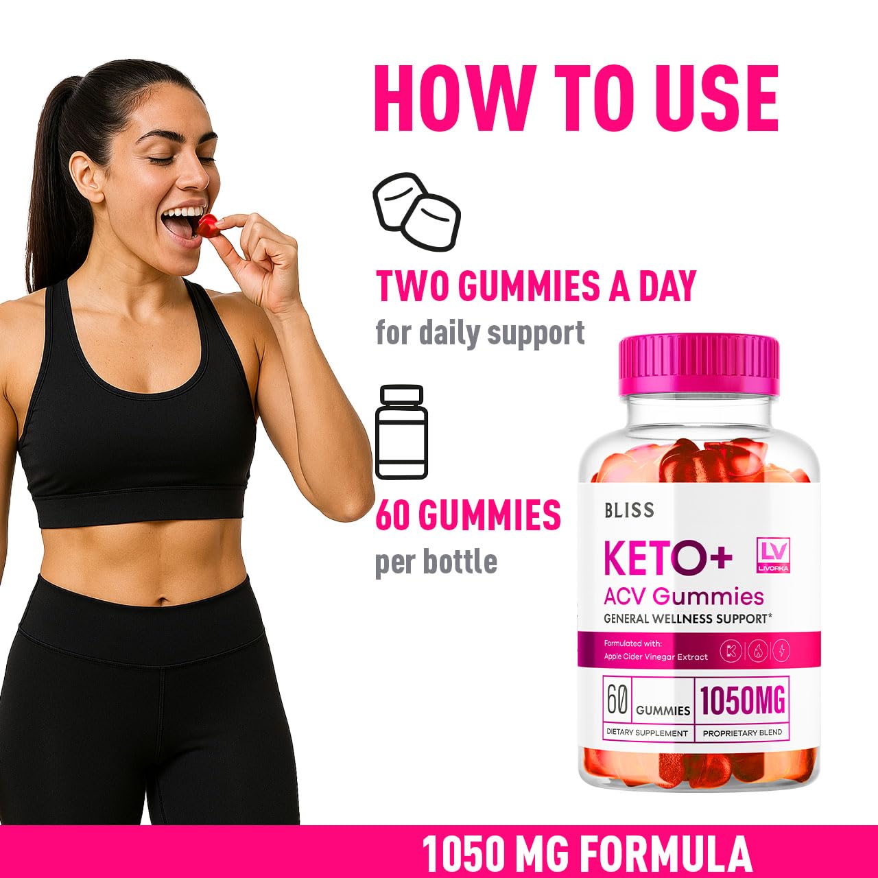 LIVORKA Bliss Keto ACV Gummies Gummy 180 Count