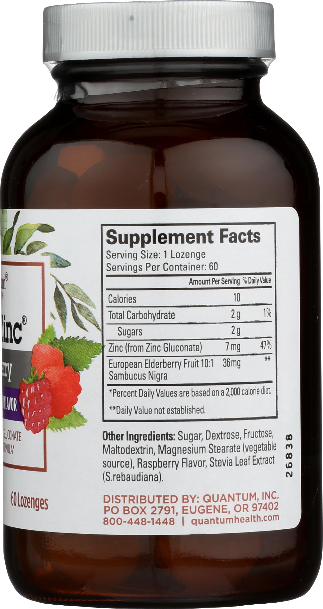 Quantum TheraZinc Elderberry Lozenges Tablet, 60 Tablets