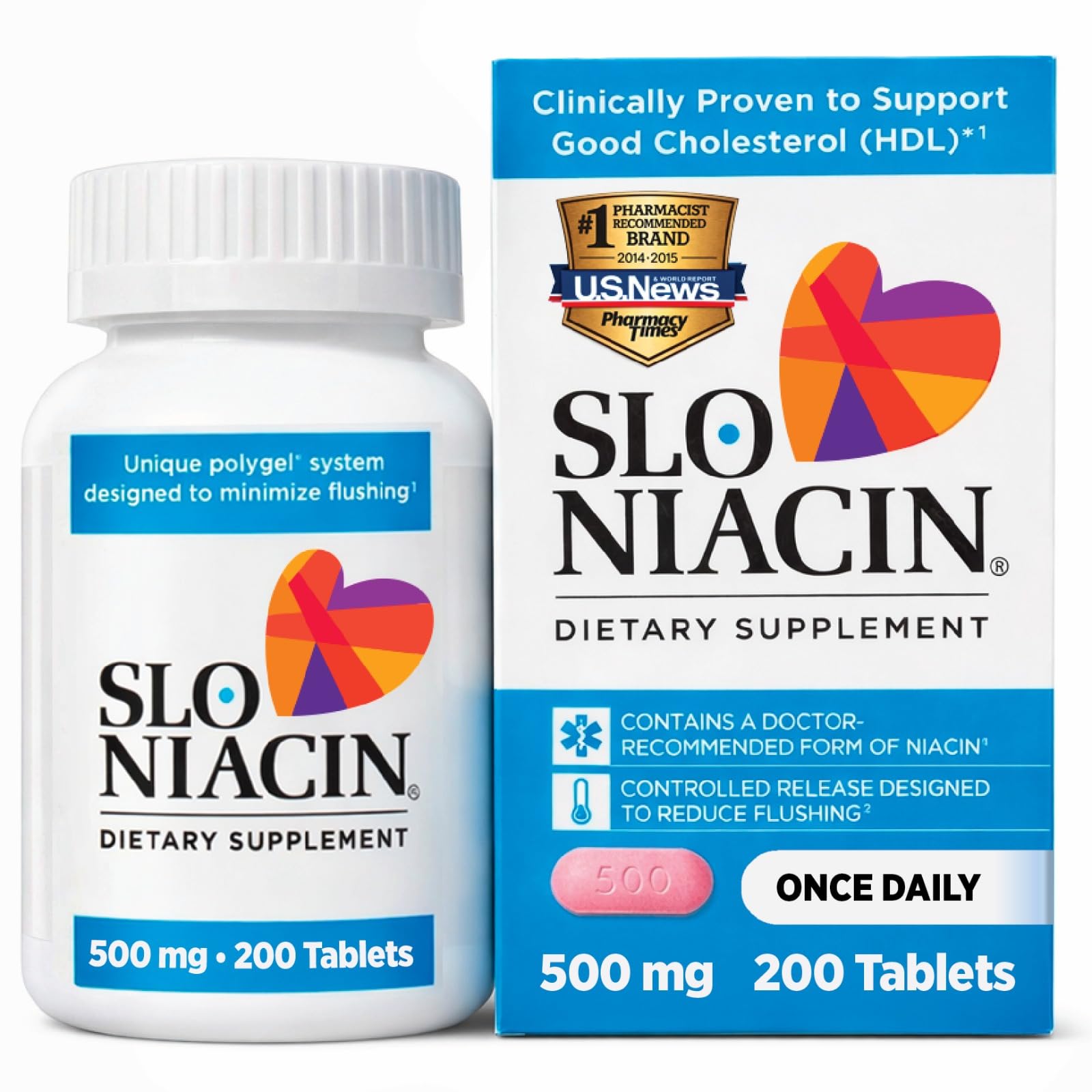 Slo-Niacin 500 mg Tablets 200 Tablets