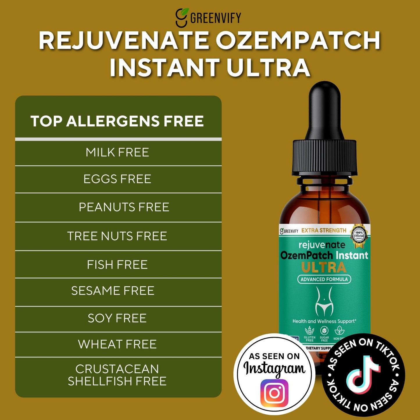 GREENVIFY OzemPatch Instant Ultra Advanced Formula, 60 Capsules