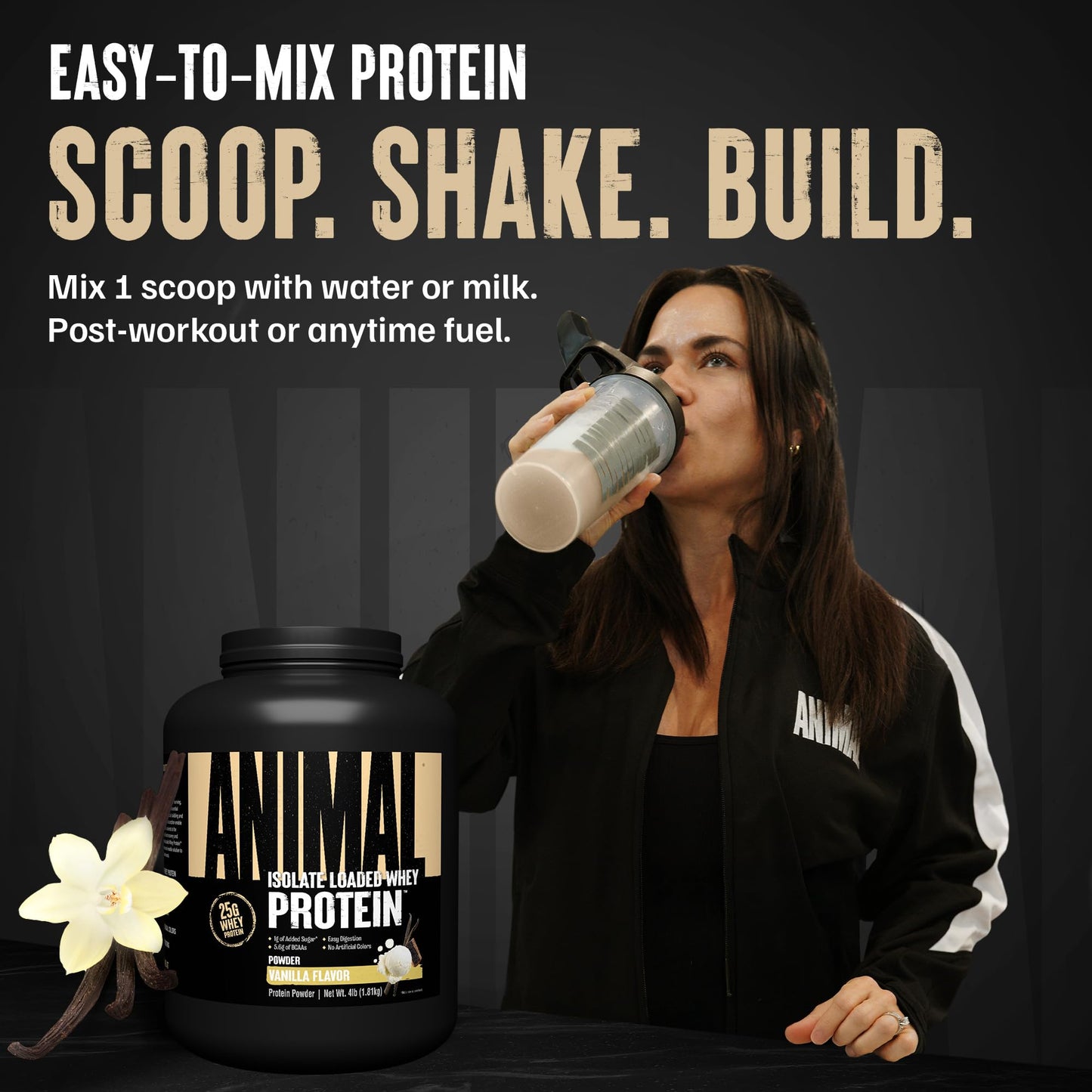 Animal Whey Isolate Protein Powder, Vanilla, 64 Servings