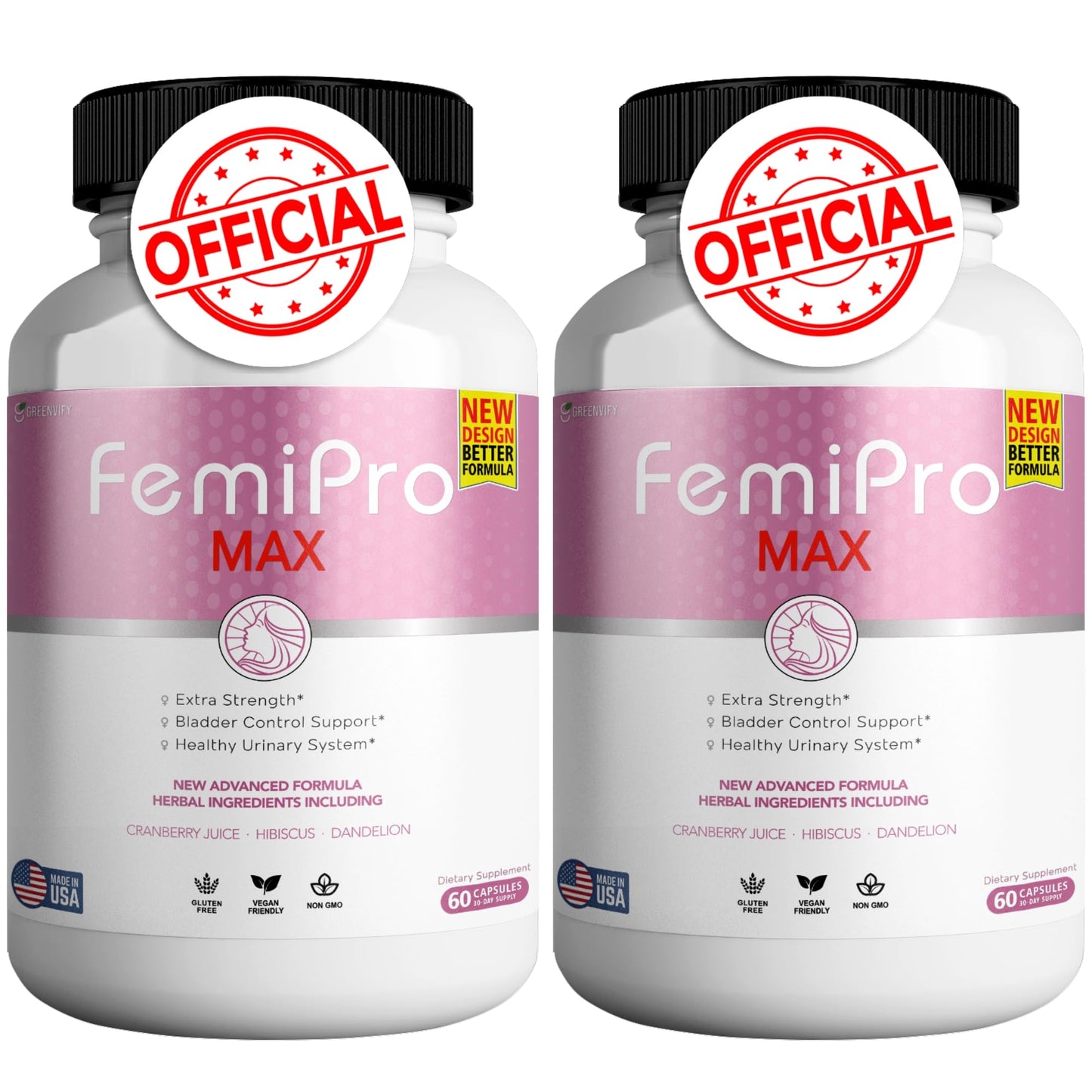 GREENVIFY FemiPro MAX Women's Urinary Support Supplement Capsule 120 Count