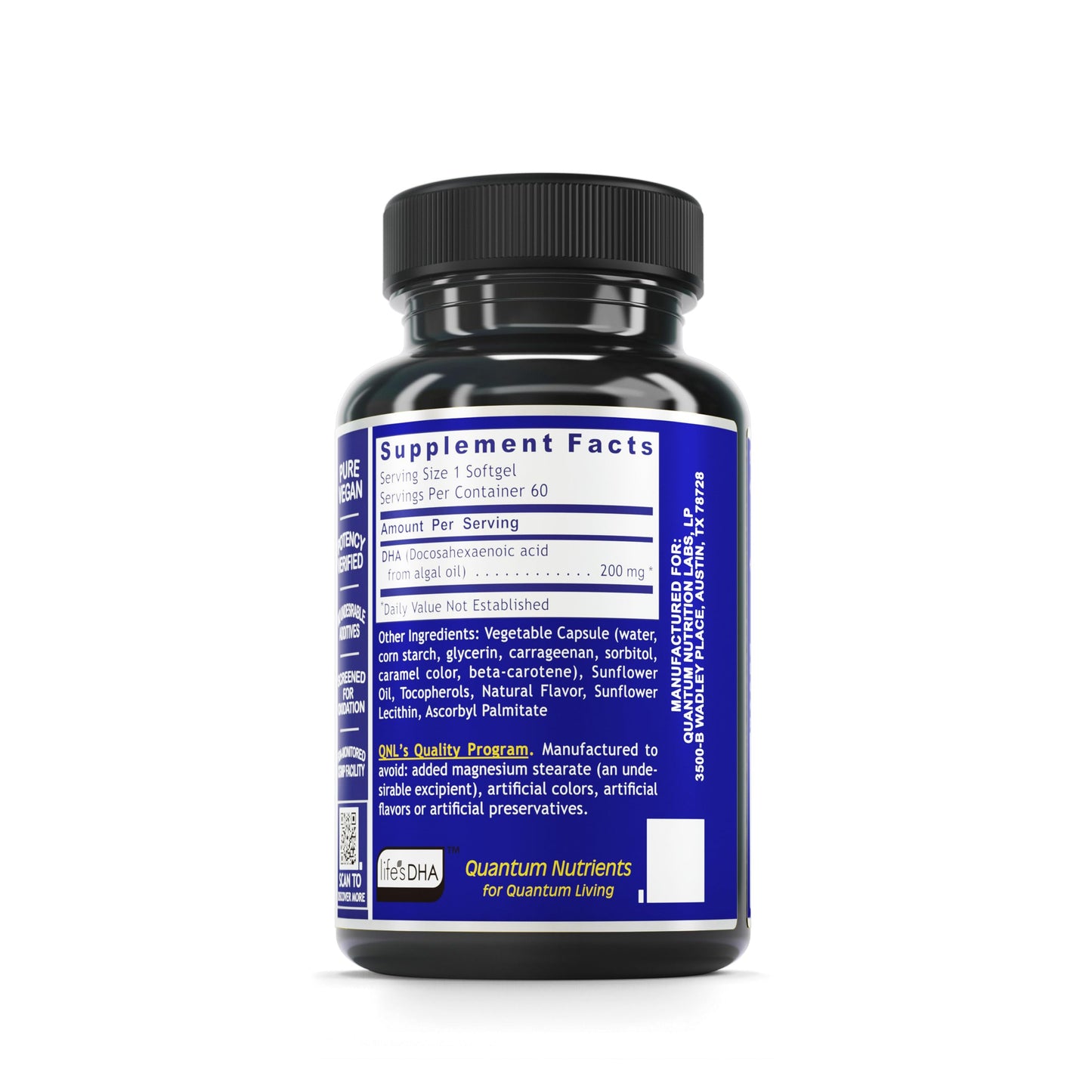 Quantum Nutrition Plant DHA Supplement Capsule, 60 Capsules