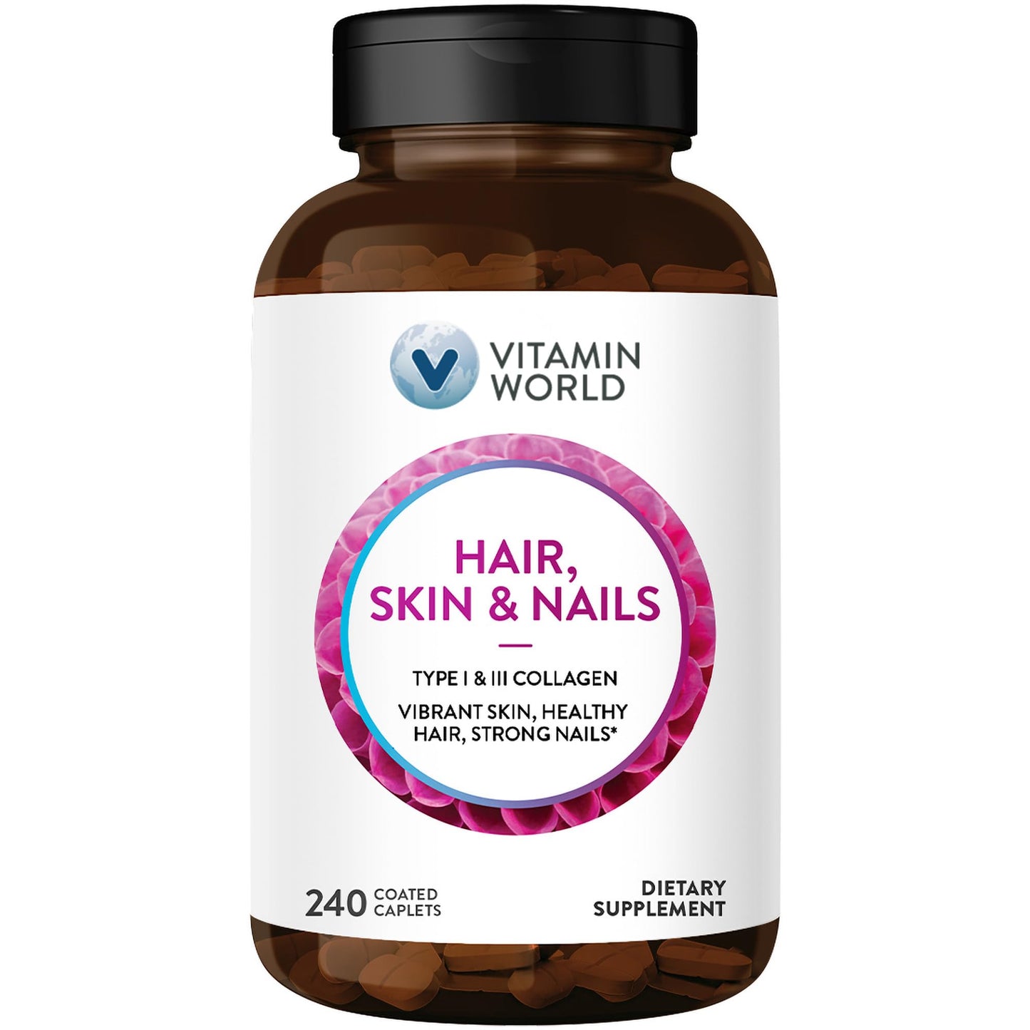 Vitamin World Hair, Skin and Nails Formula Caplets 240