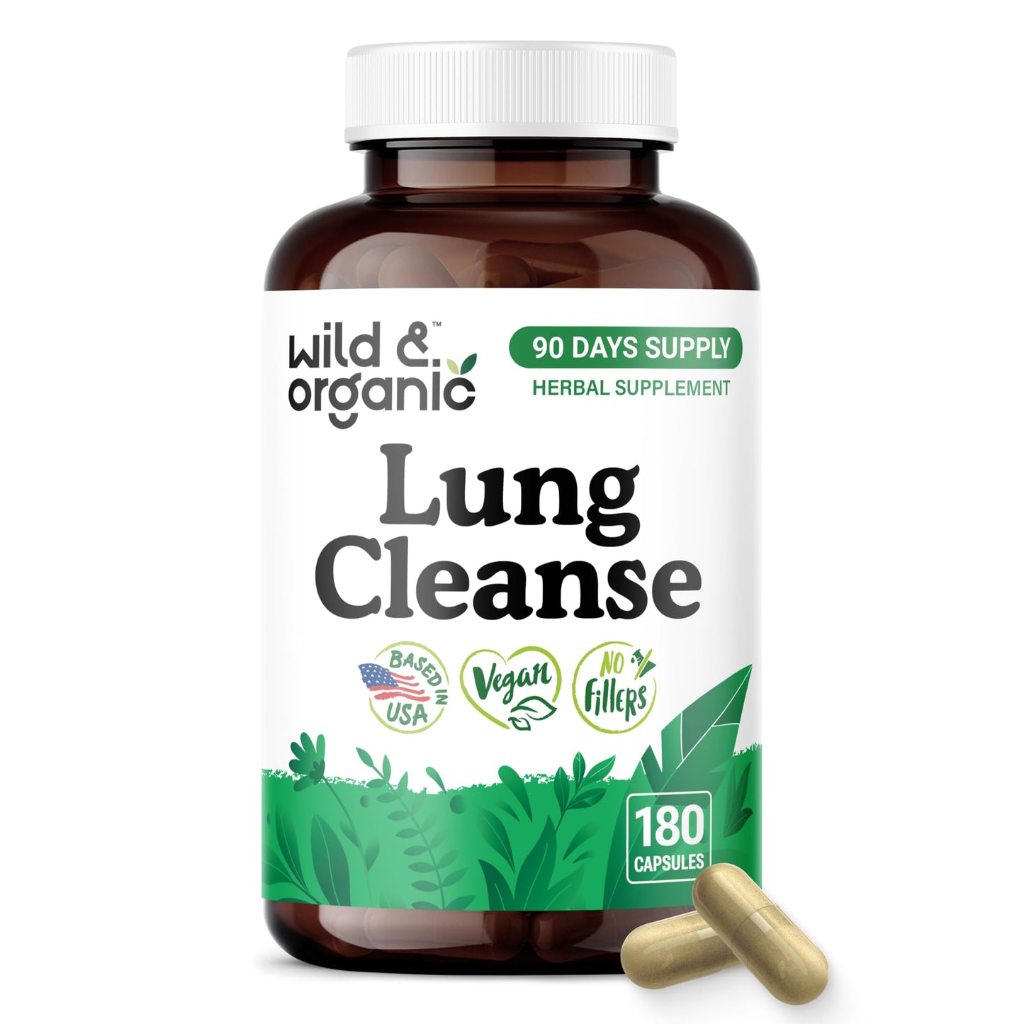 Wild & Organic Lung Cleanse Capsules, 180 Capsules