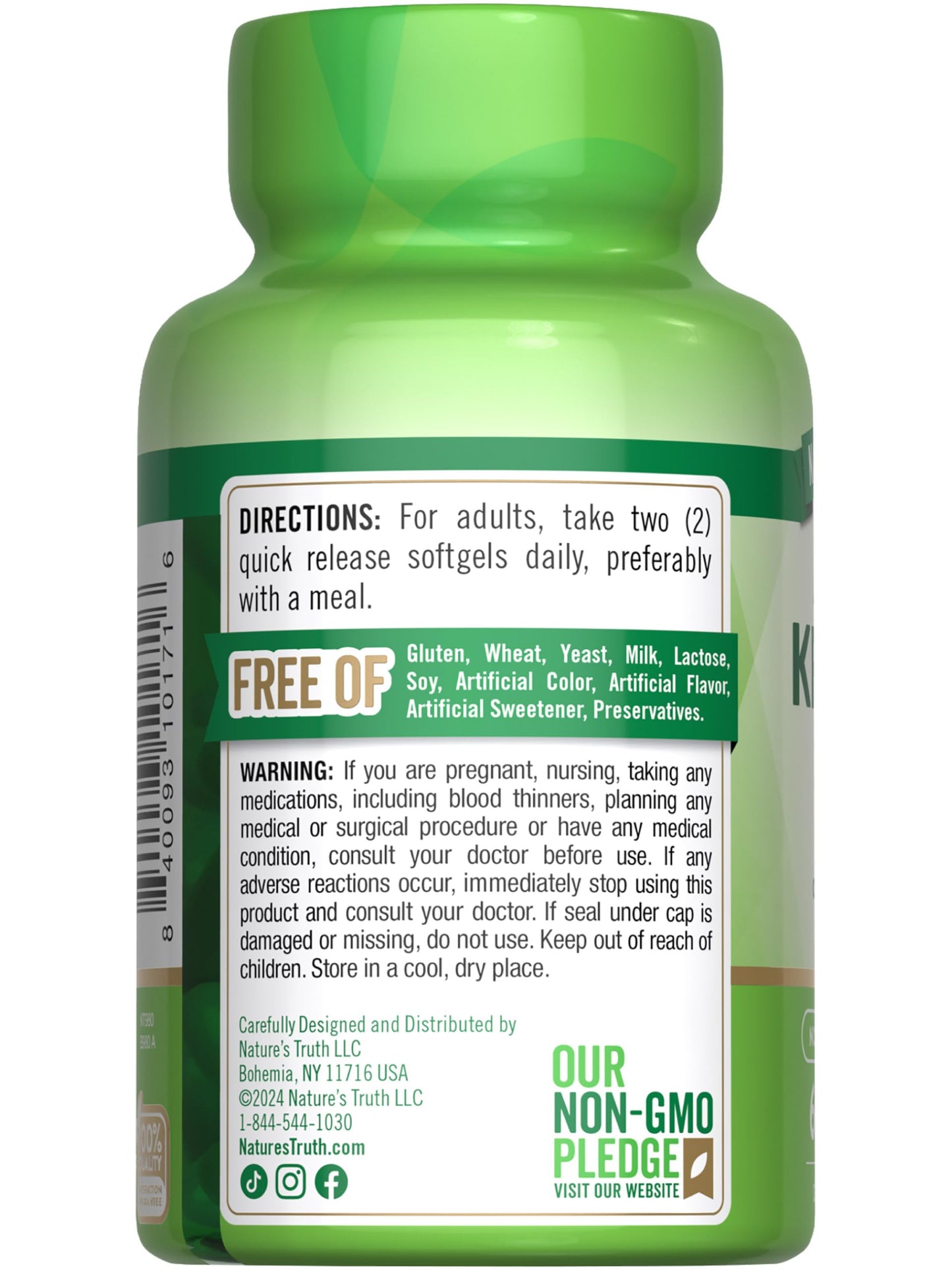 Nature's Truth Antarctic Krill Oil 2000mg Softgel, 60 Count