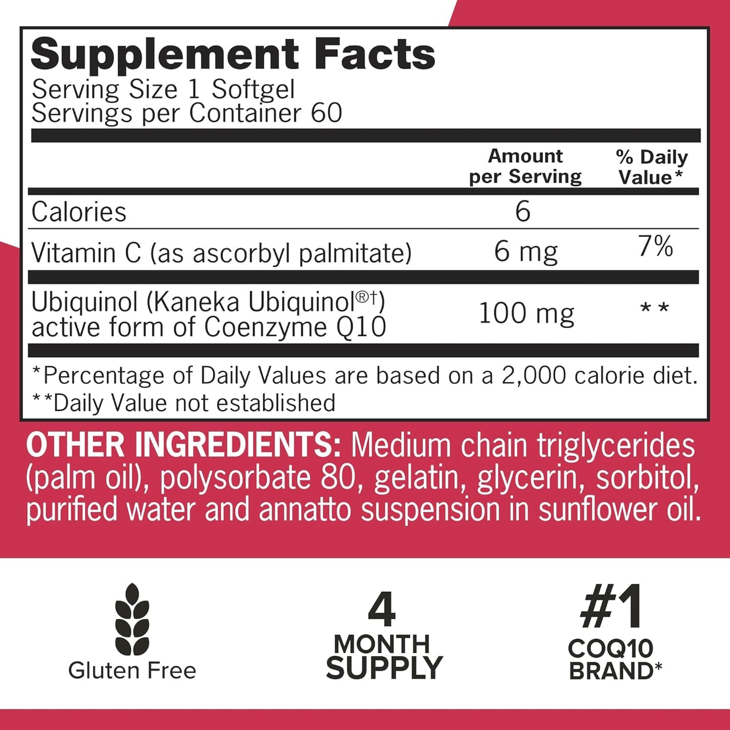Qunol Mega Ubiquinol CoQ10 100mg Softgel 120