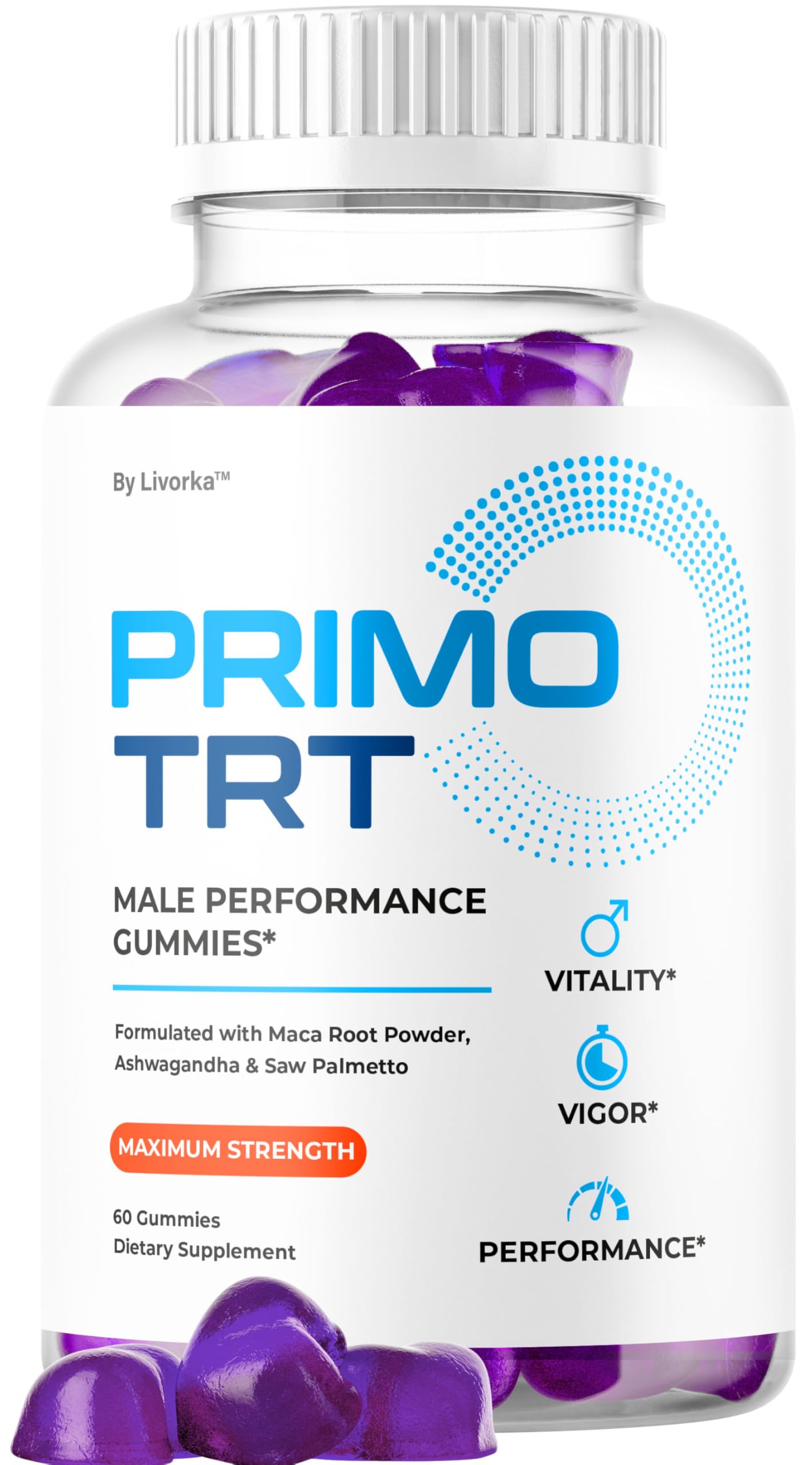 LIVORKA Primo TRT Gummies 60 Count
