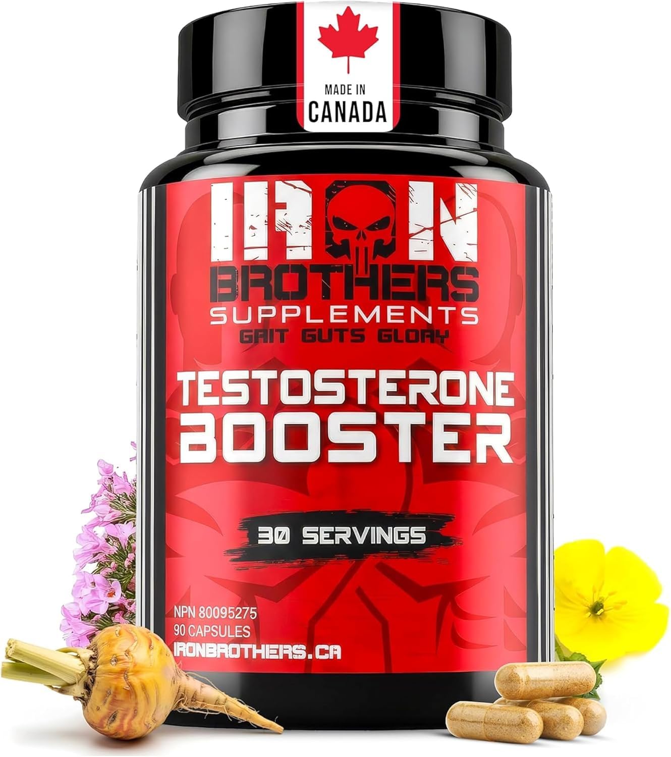 Iron Brothers Supplements Men’s Testosterone Support Capsules, 90 Count