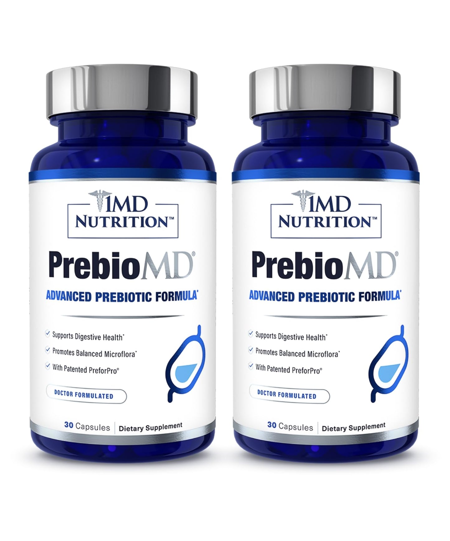 1MD Nutrition PreBioMD Prebiotic with PreforPro Capsules 60 Count