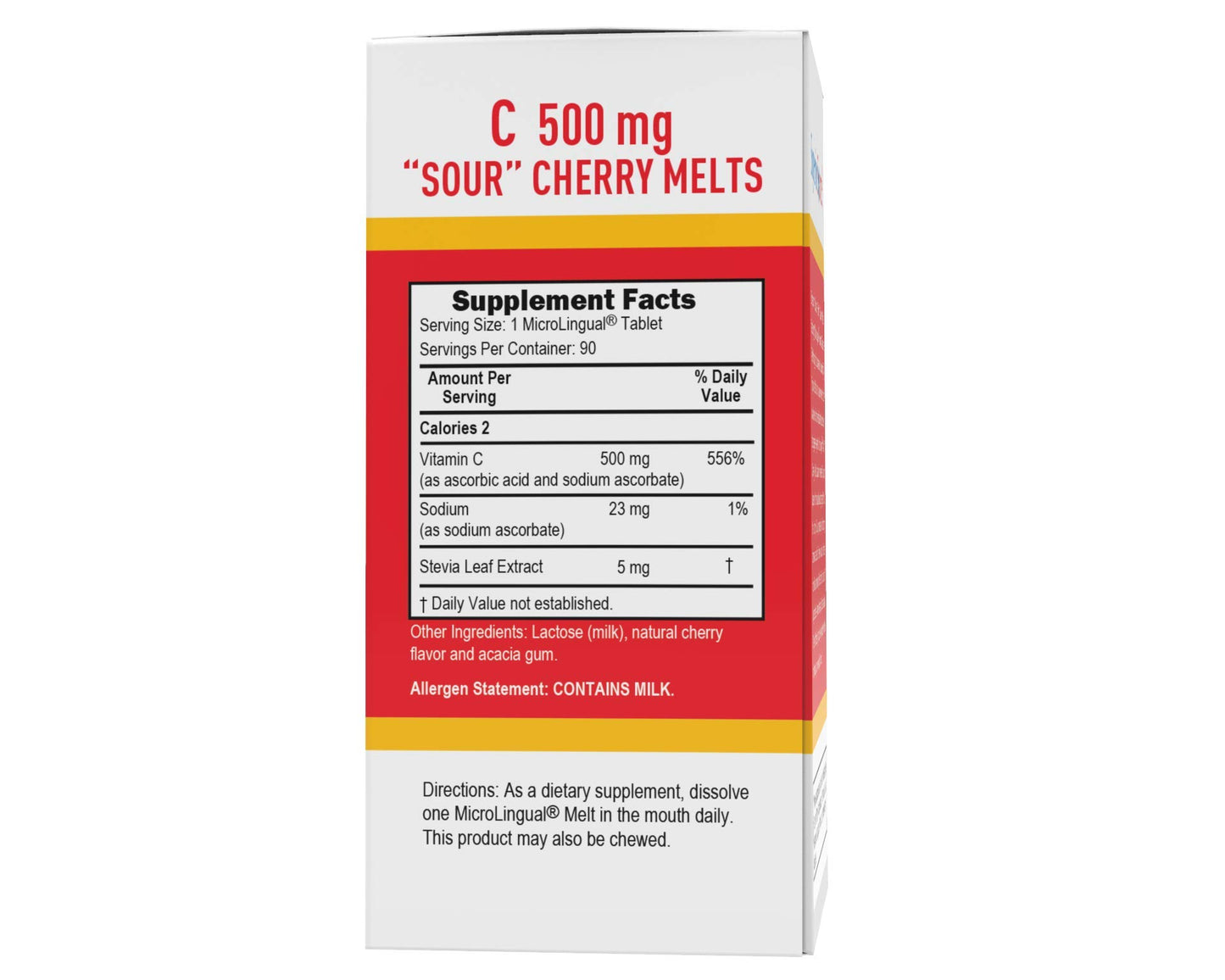 Superior Source Vitamin C 500 mg Sour Cherry Melts Tablet 90 Tablets