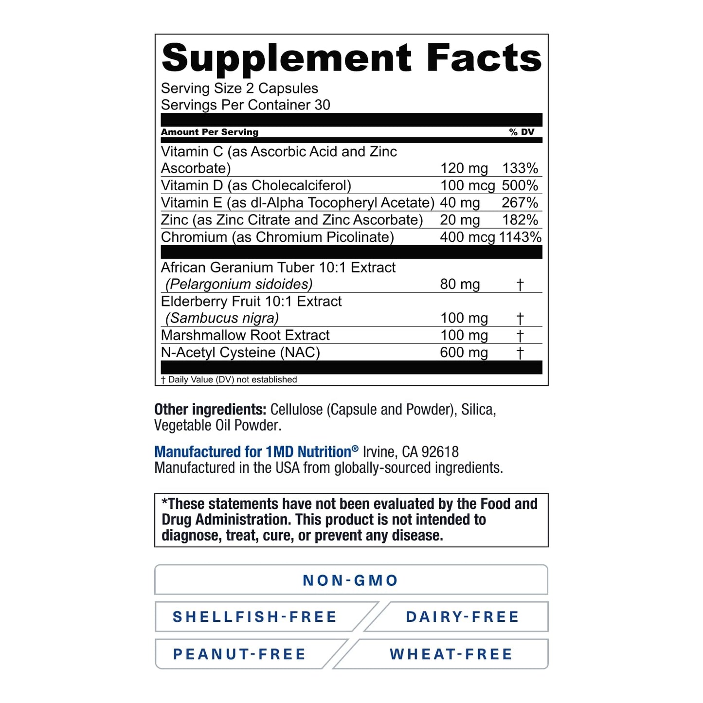 1MD Nutrition BreatheMD Capsules 60 Count