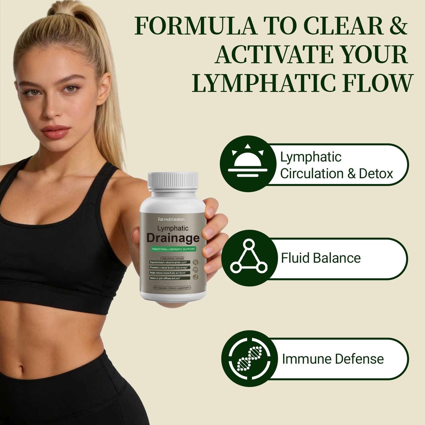 Fat mobilization Lymphatic Drainage Capsules 60 Capsules