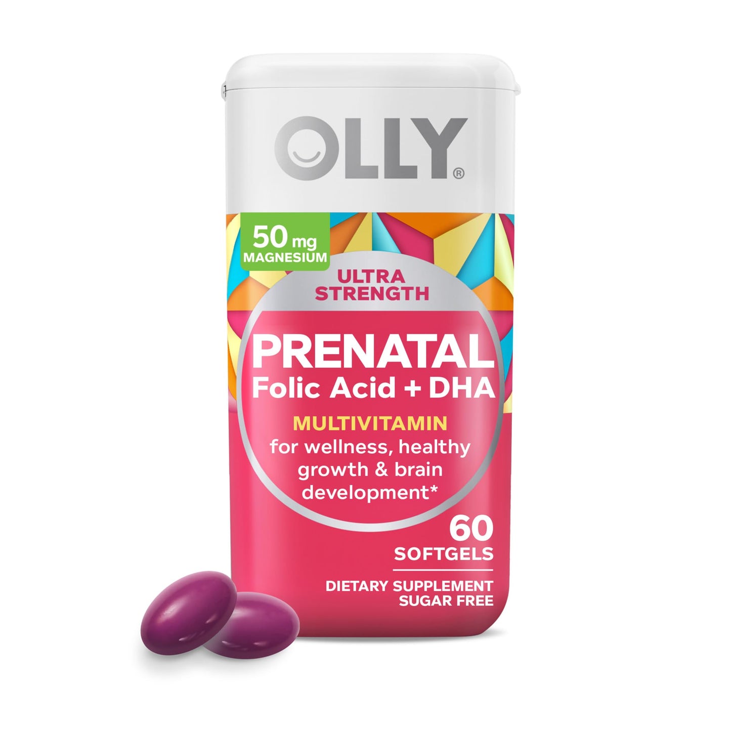 OLLY Prenatal Multivitamin Softgels and Kids Calming Gummies Bundle, 110 Count