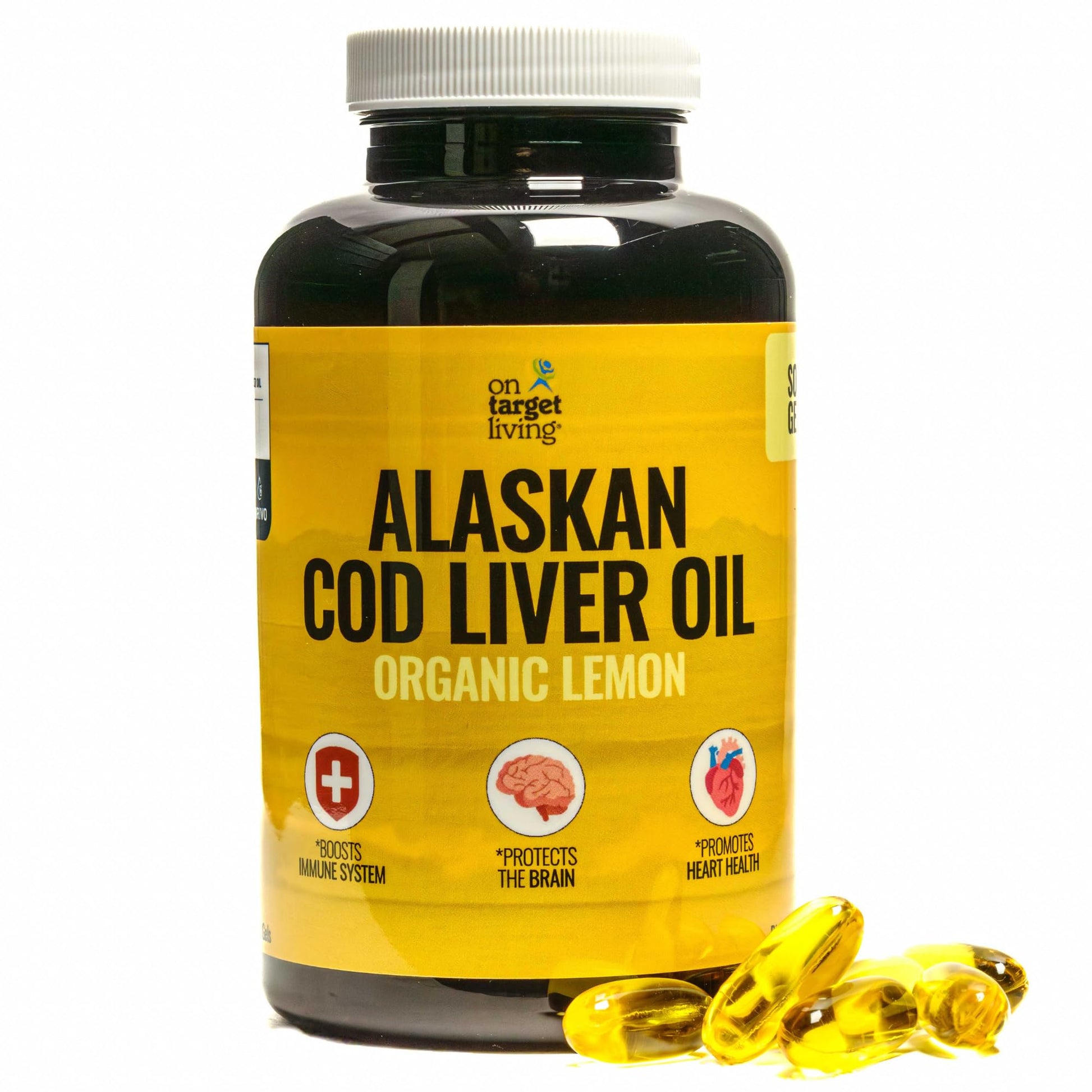 On Target Living Alaskan Cod Liver Oil Softgels 120