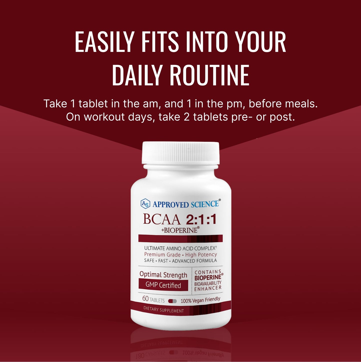 Approved Science BCAA Supplement 180 Tablets