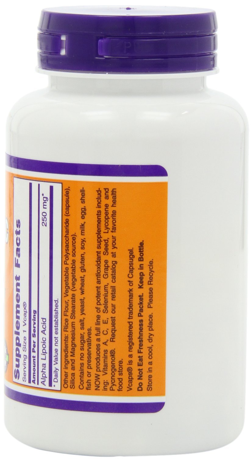 NOW Foods Alpha Lipoic Acid 250 mg Capsules, 120 Capsules