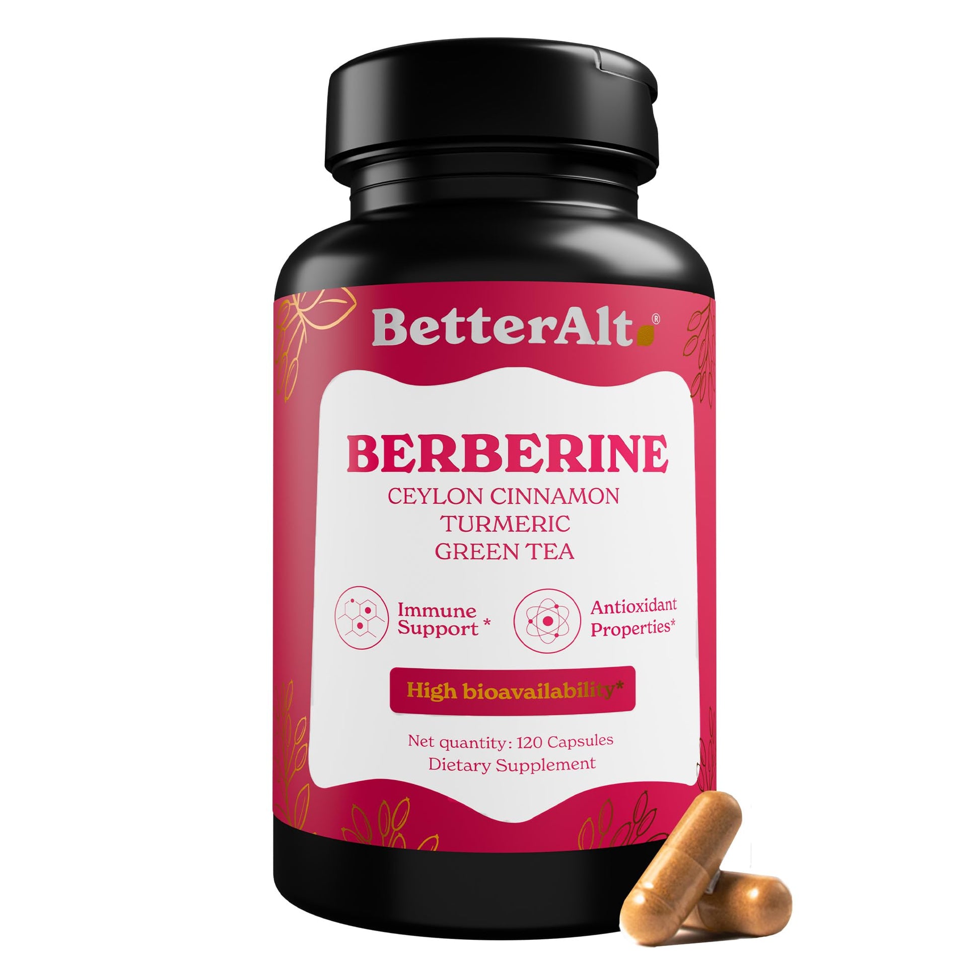 Better Alt Berberine Capsules 120 Count