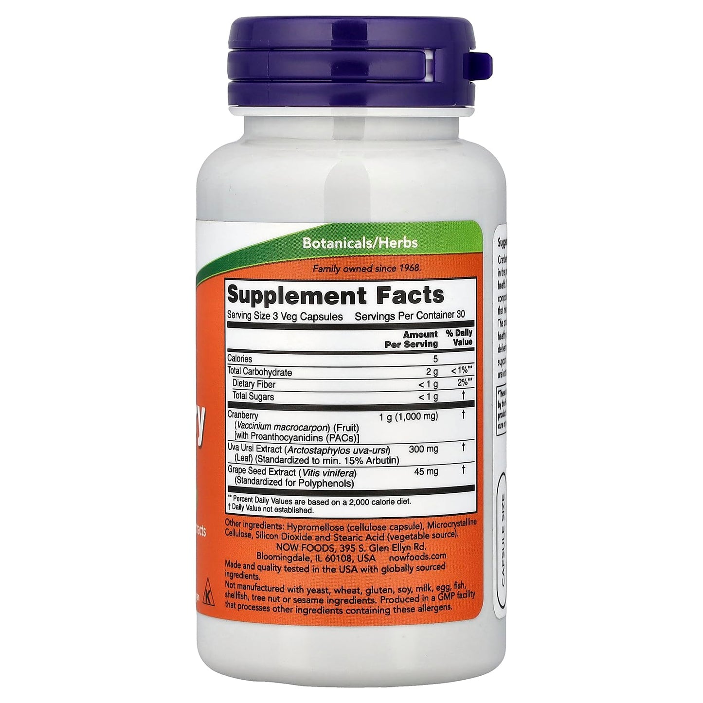 NOW Foods Standardized Cranberry Veg Capsules, 90 Capsules