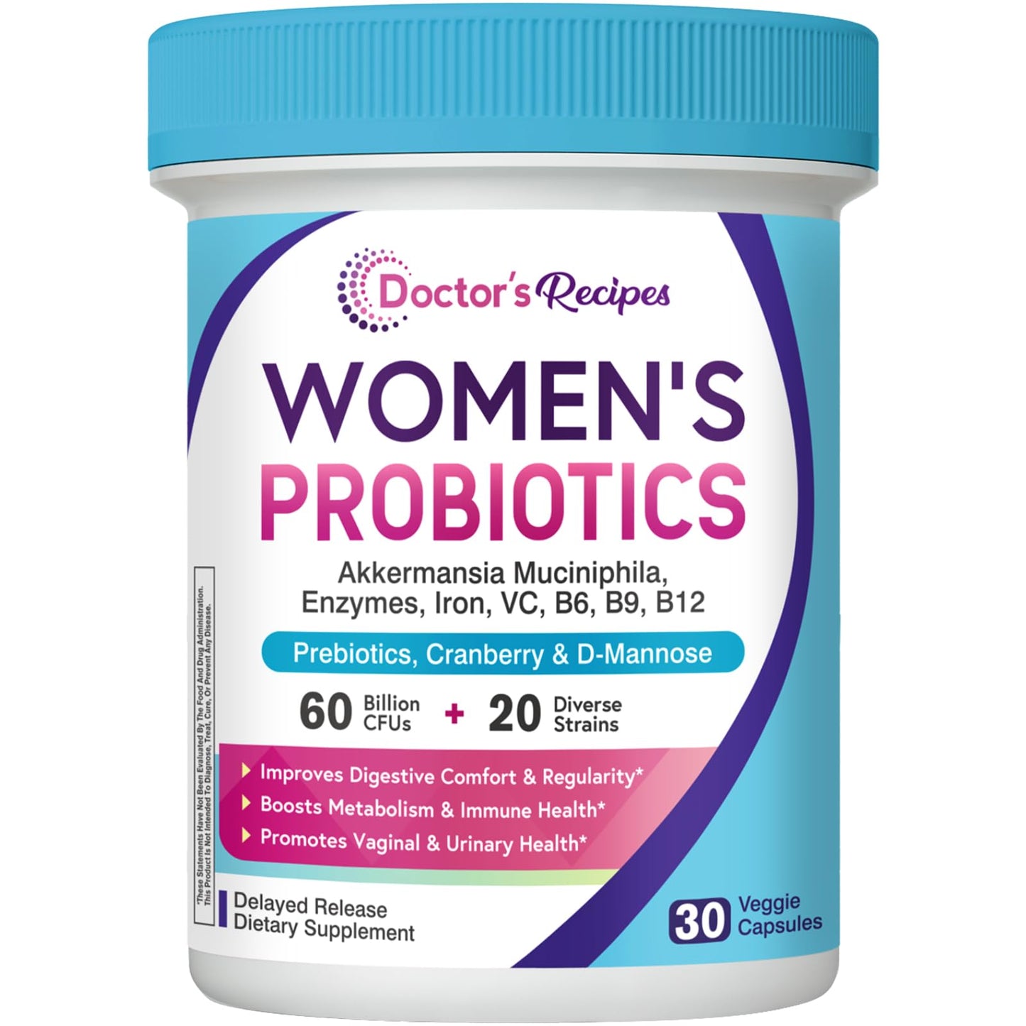 Doctor's Recipes Probiotics for Women Capsules 30 Count